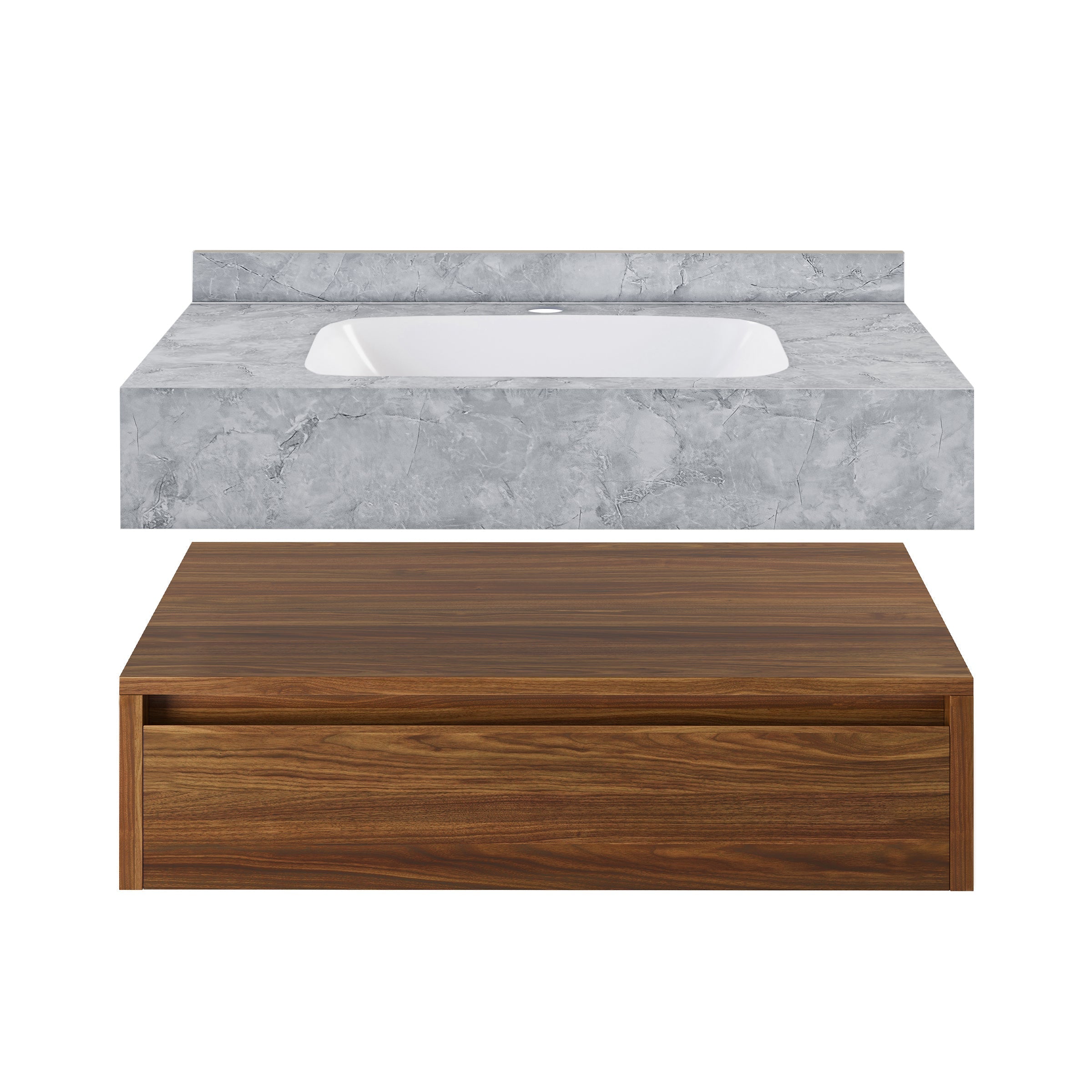 Brown Oak / Storm Gray
