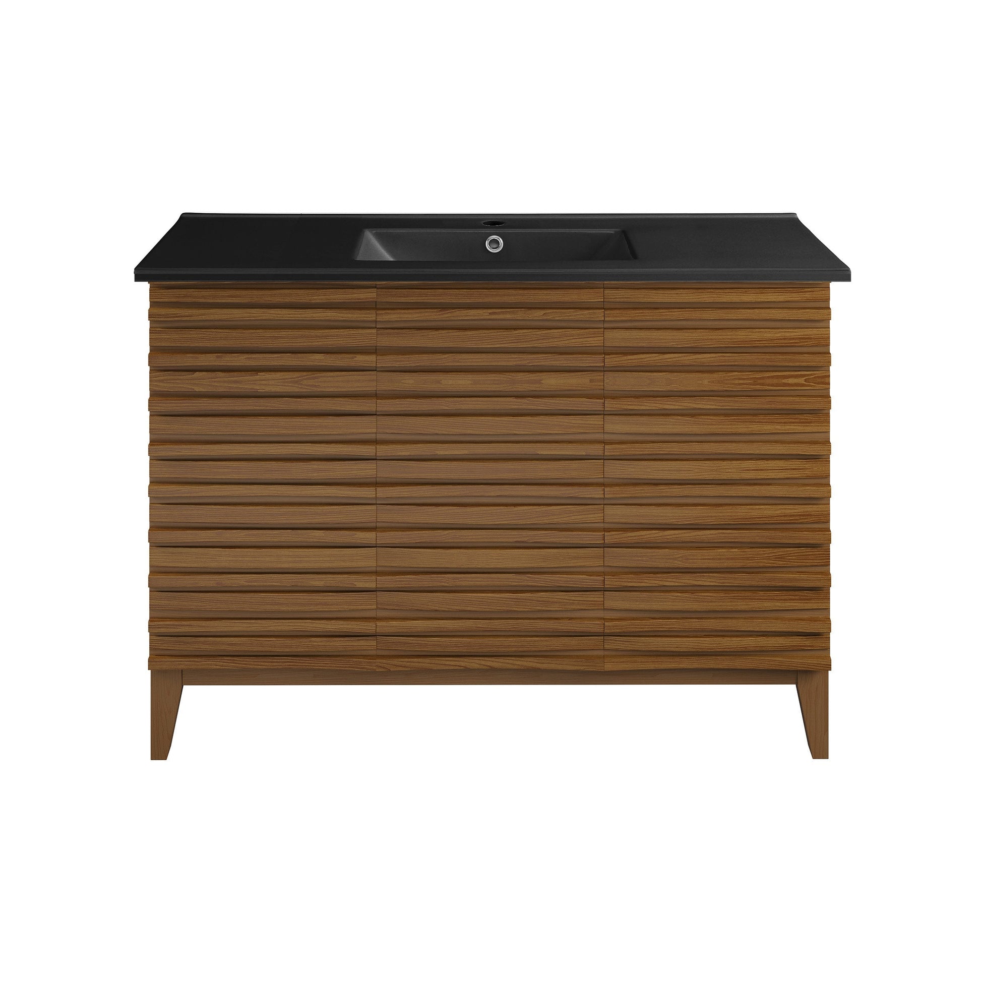 Brown Oak / Matte Black / 1-Hole