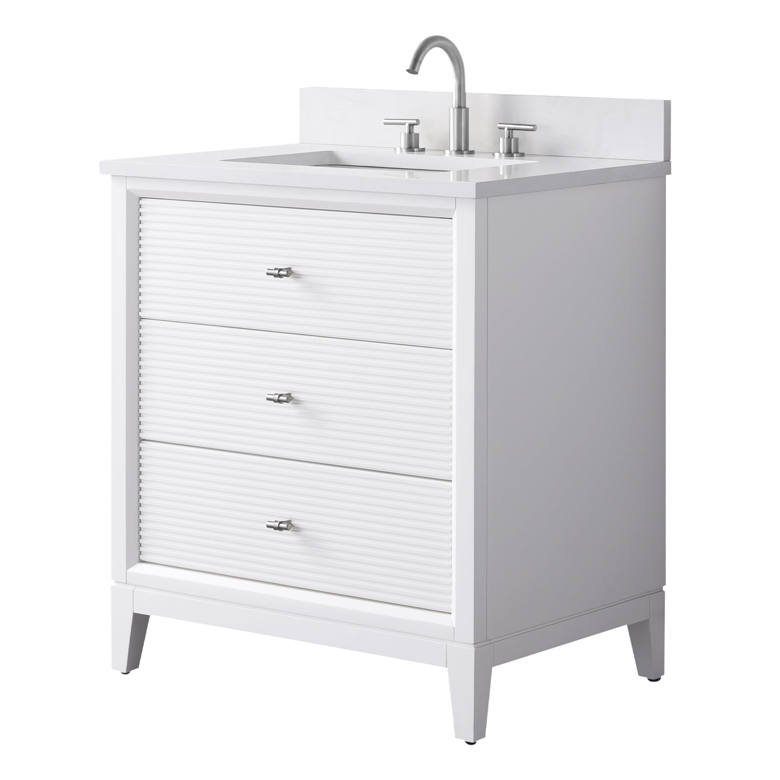 Linear White / Brushed Nickel