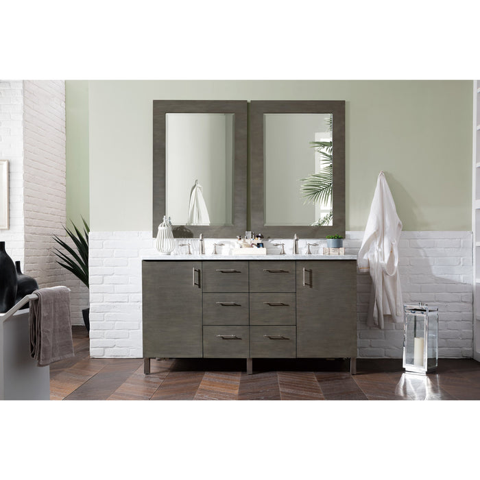Silver Oak / Carrara White - 3 Faucet Holes
