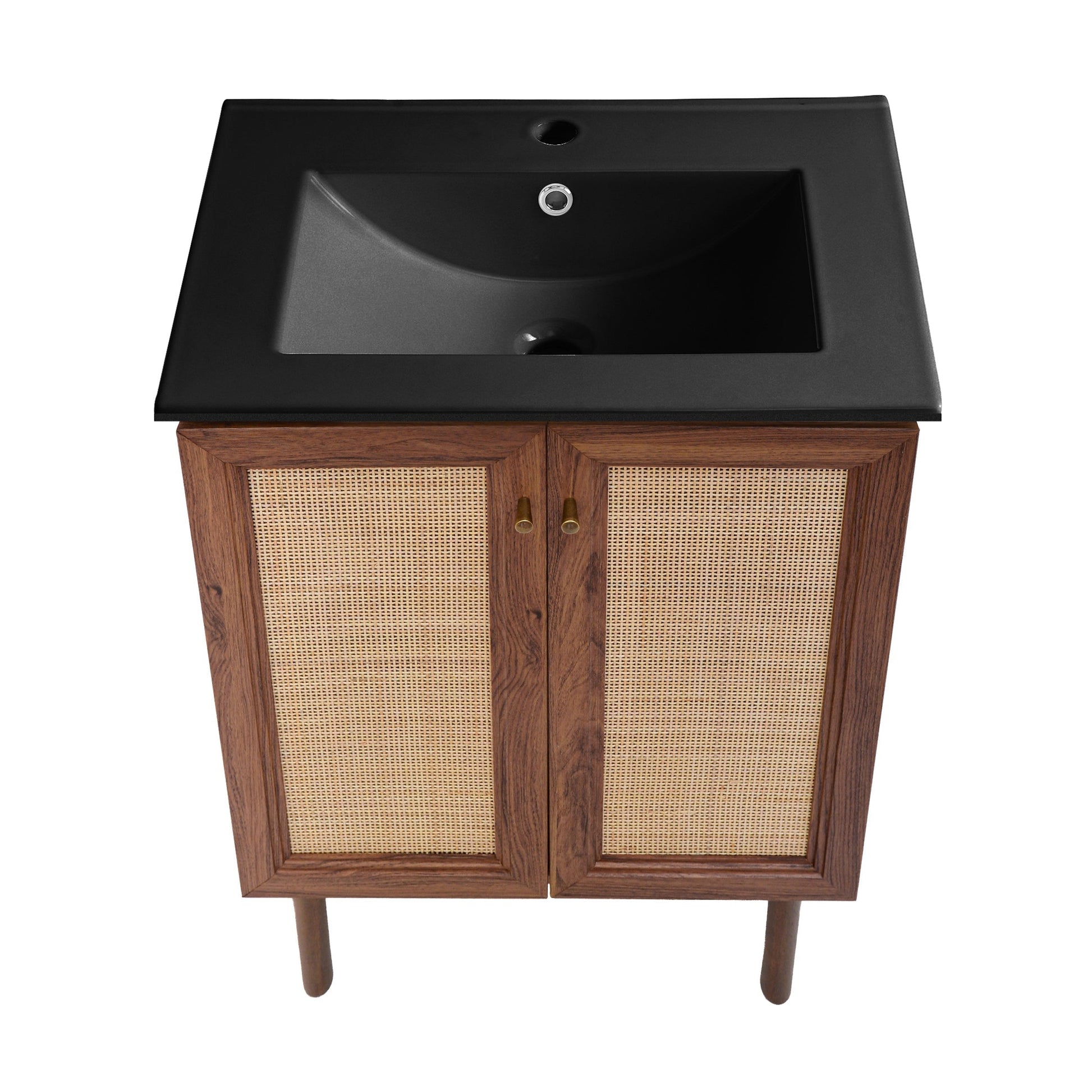 Brown Oak / Matte Black / 1-Hole
