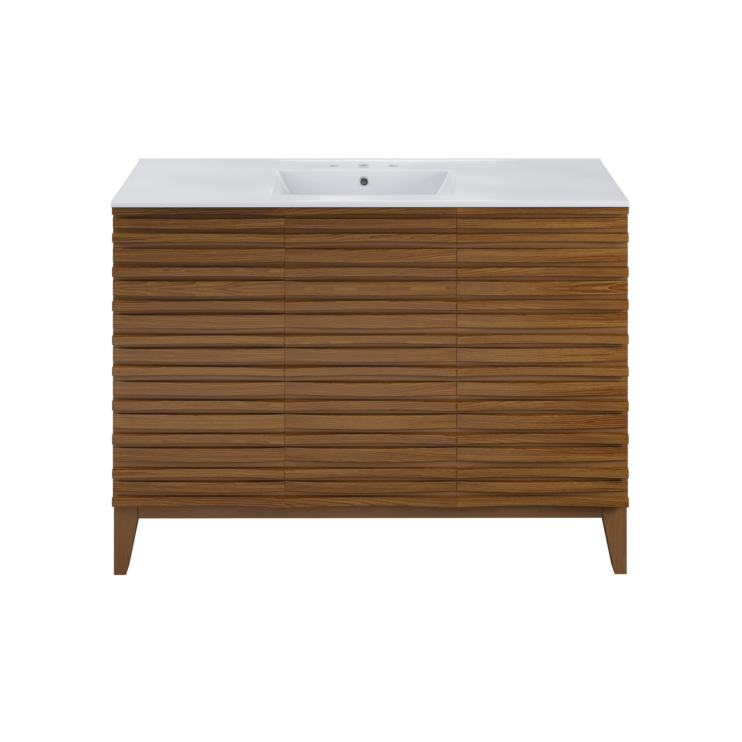 Brown Oak / Glossy White / 3-Hole