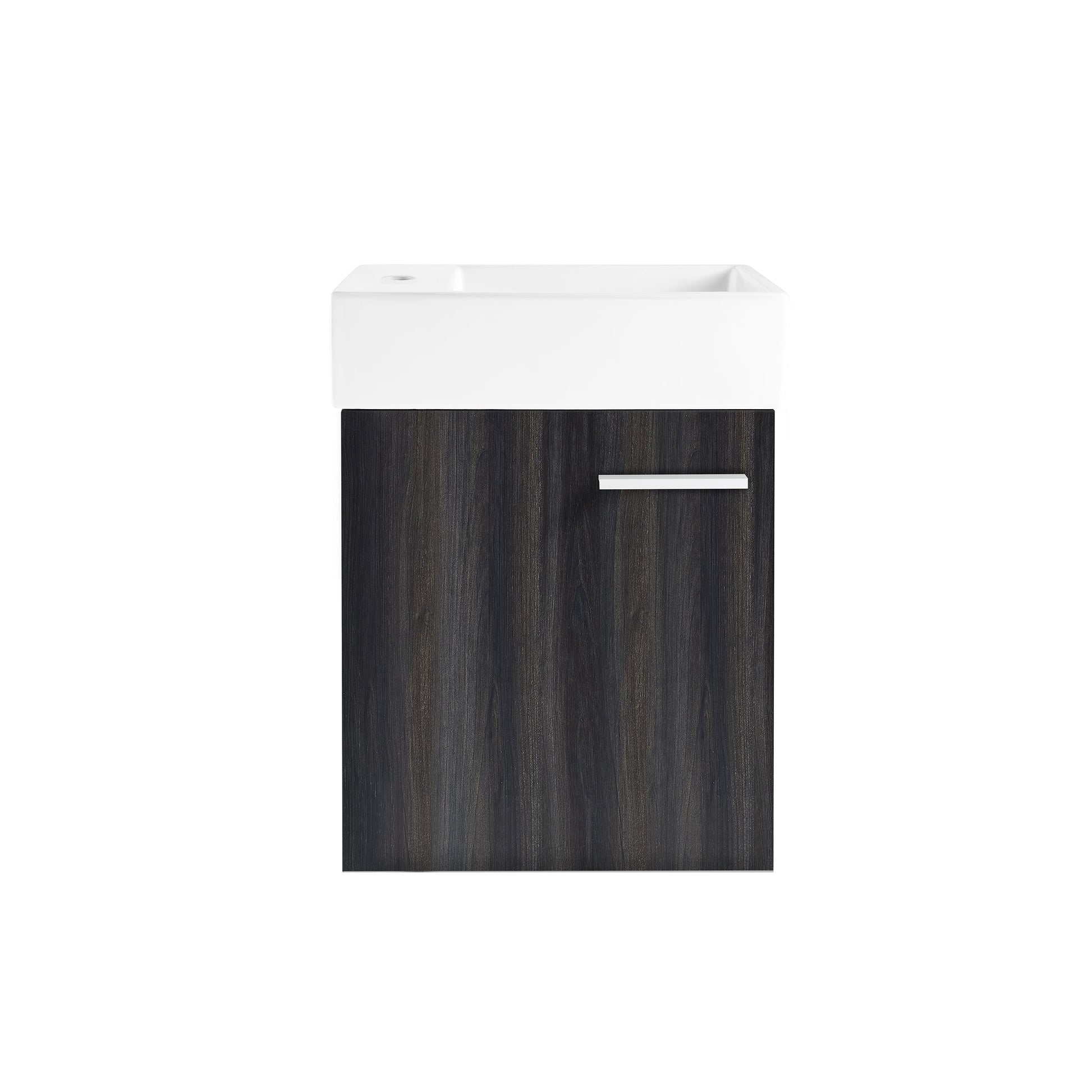Black Walnut / White / 1-Hole