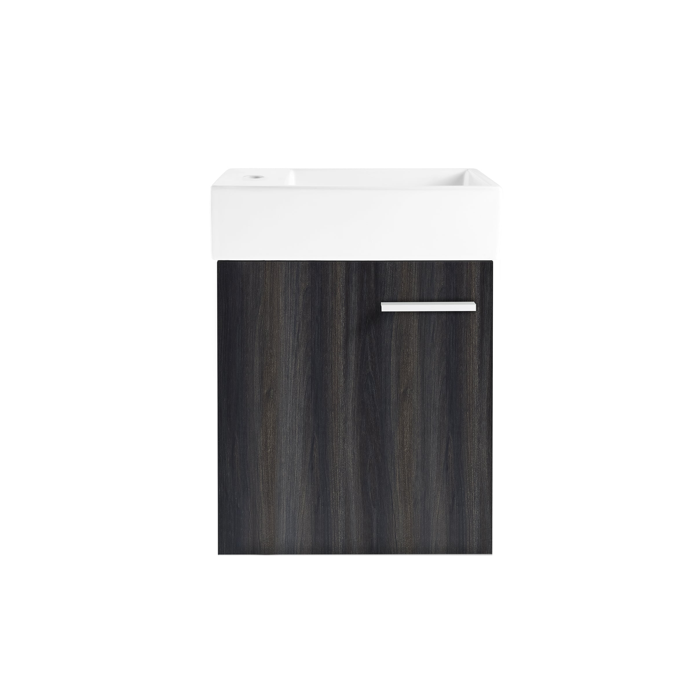 Black Walnut / White / 1-Hole