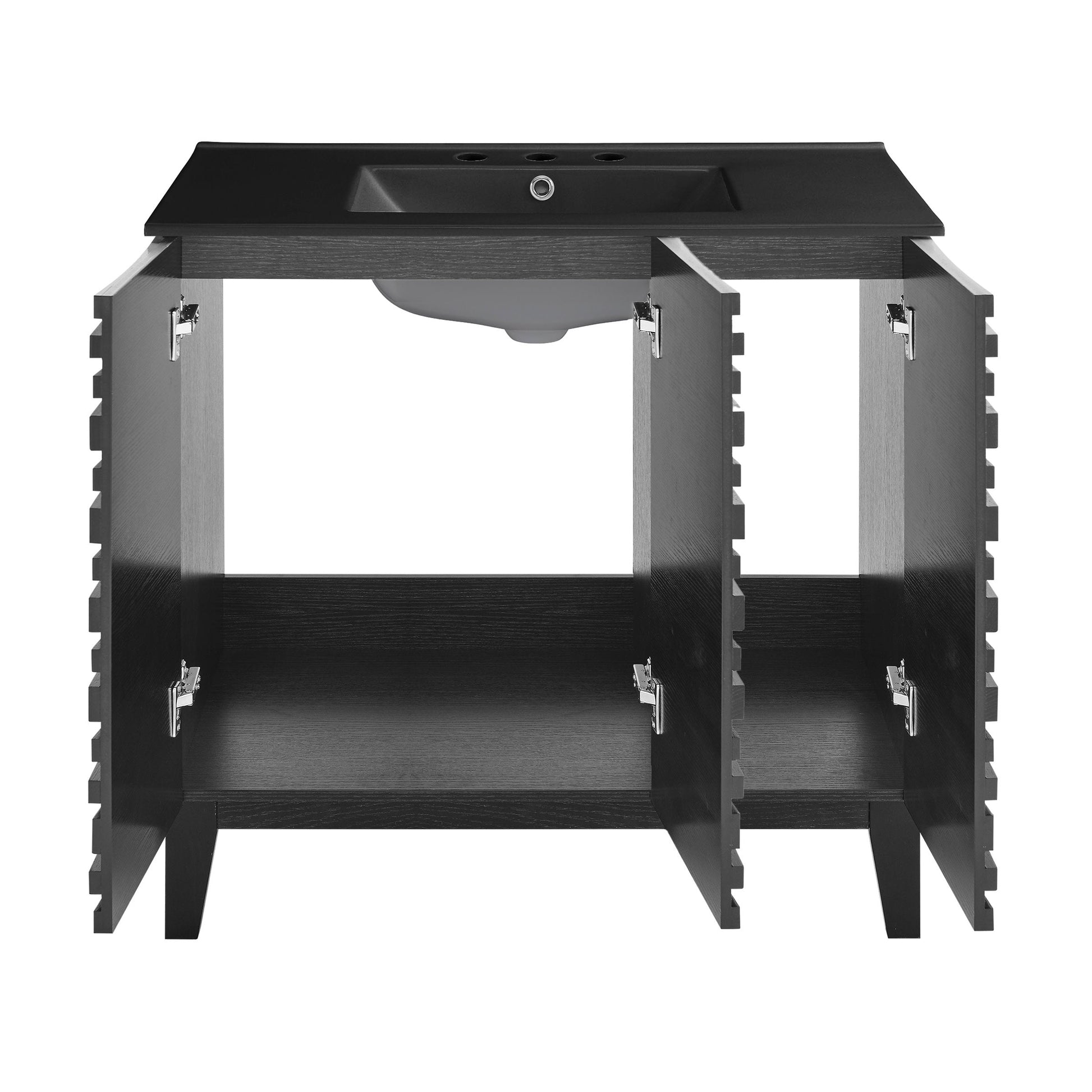 Black Oak / Matte Black / 3-Hole