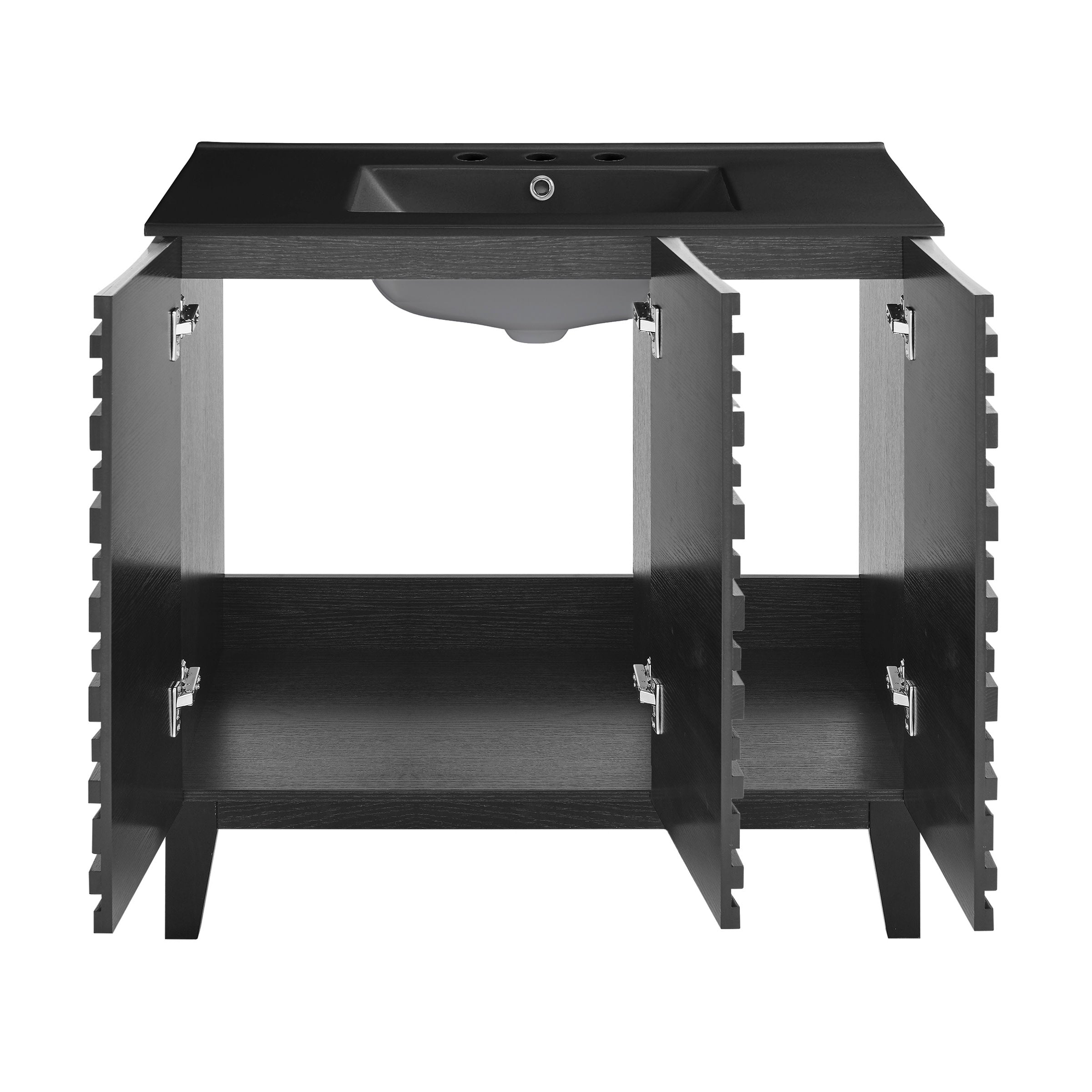 Black Oak / Matte Black / 3-Hole