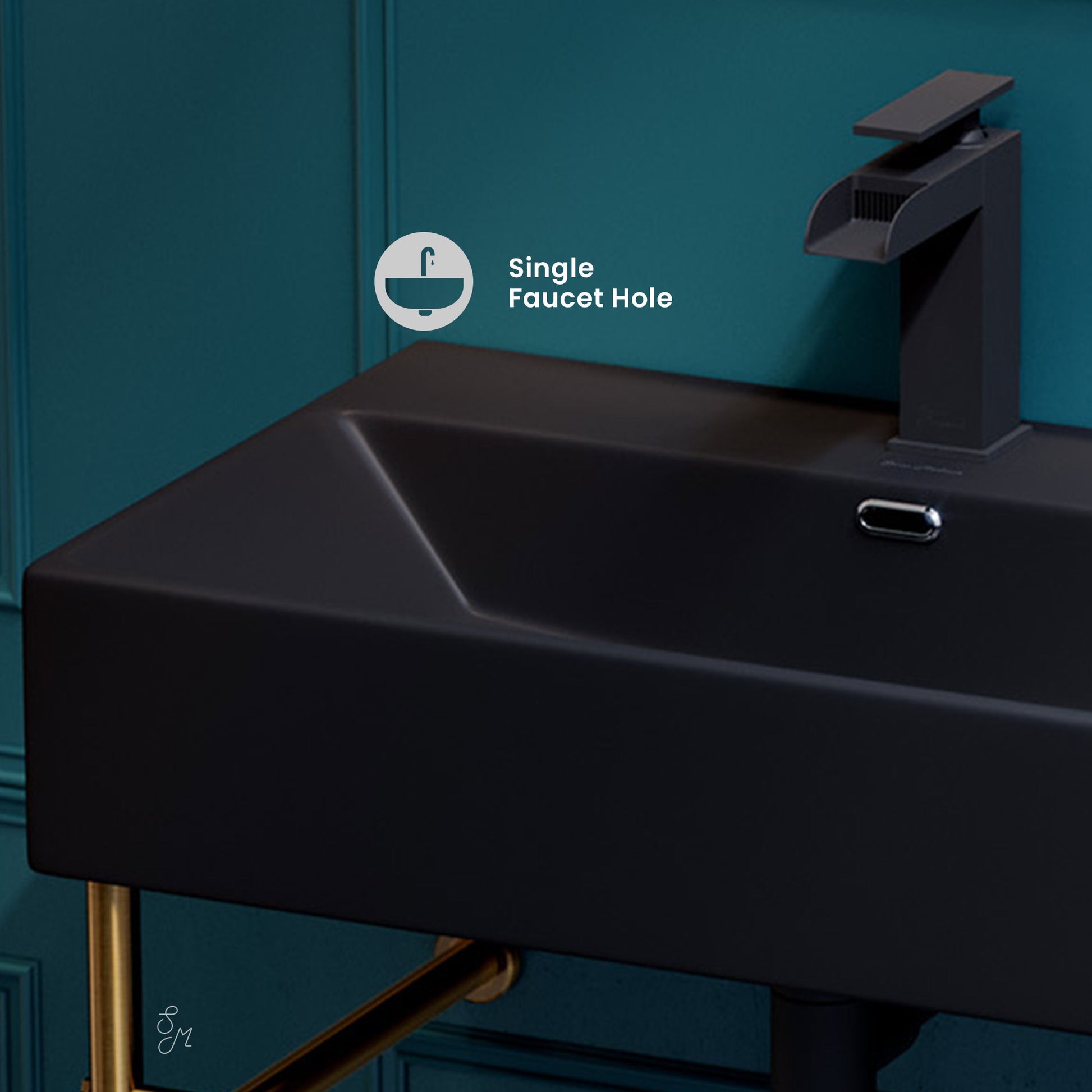 Brushed Gold / Matte Black / 1-Hole