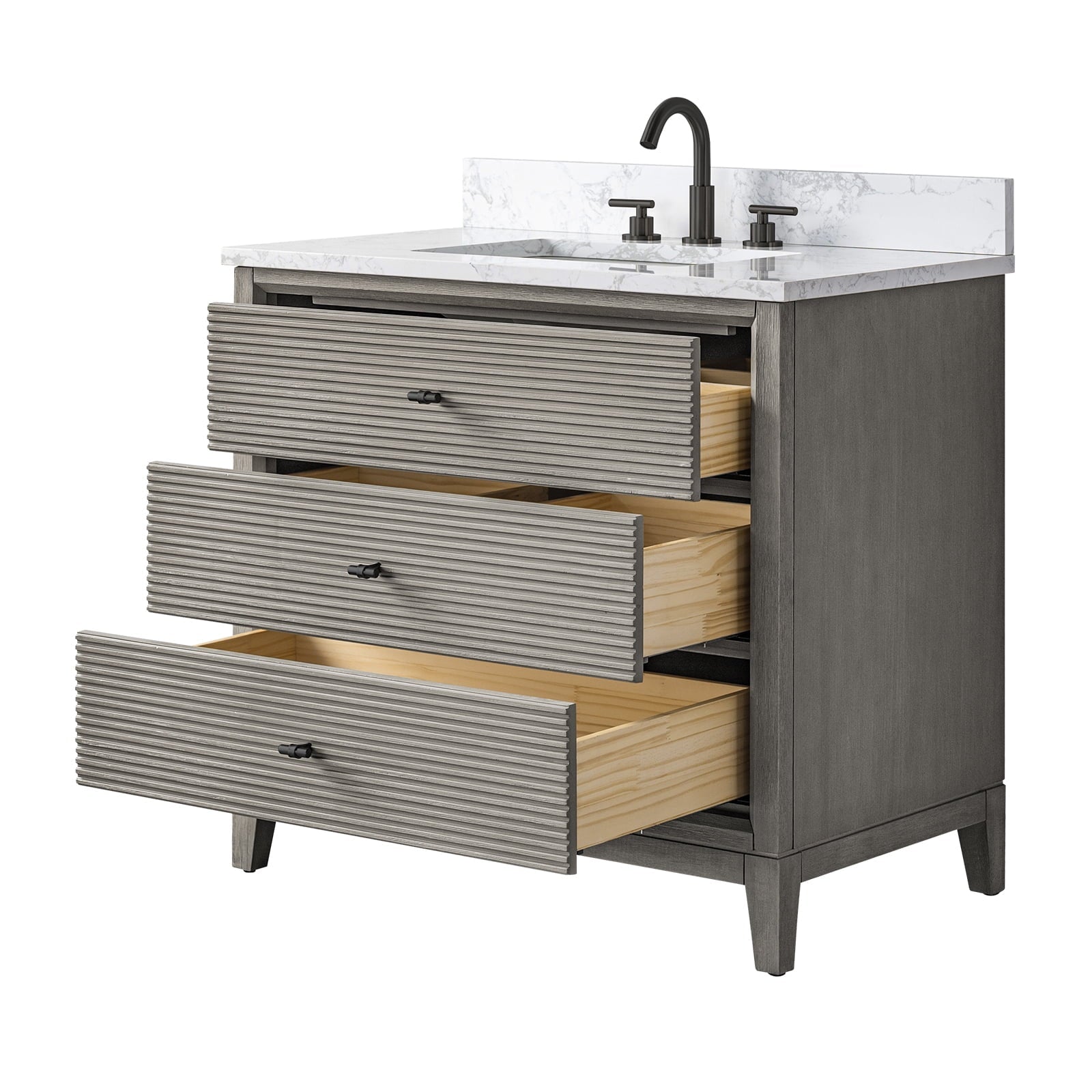 Linear Driftwood Gray / Matte Black