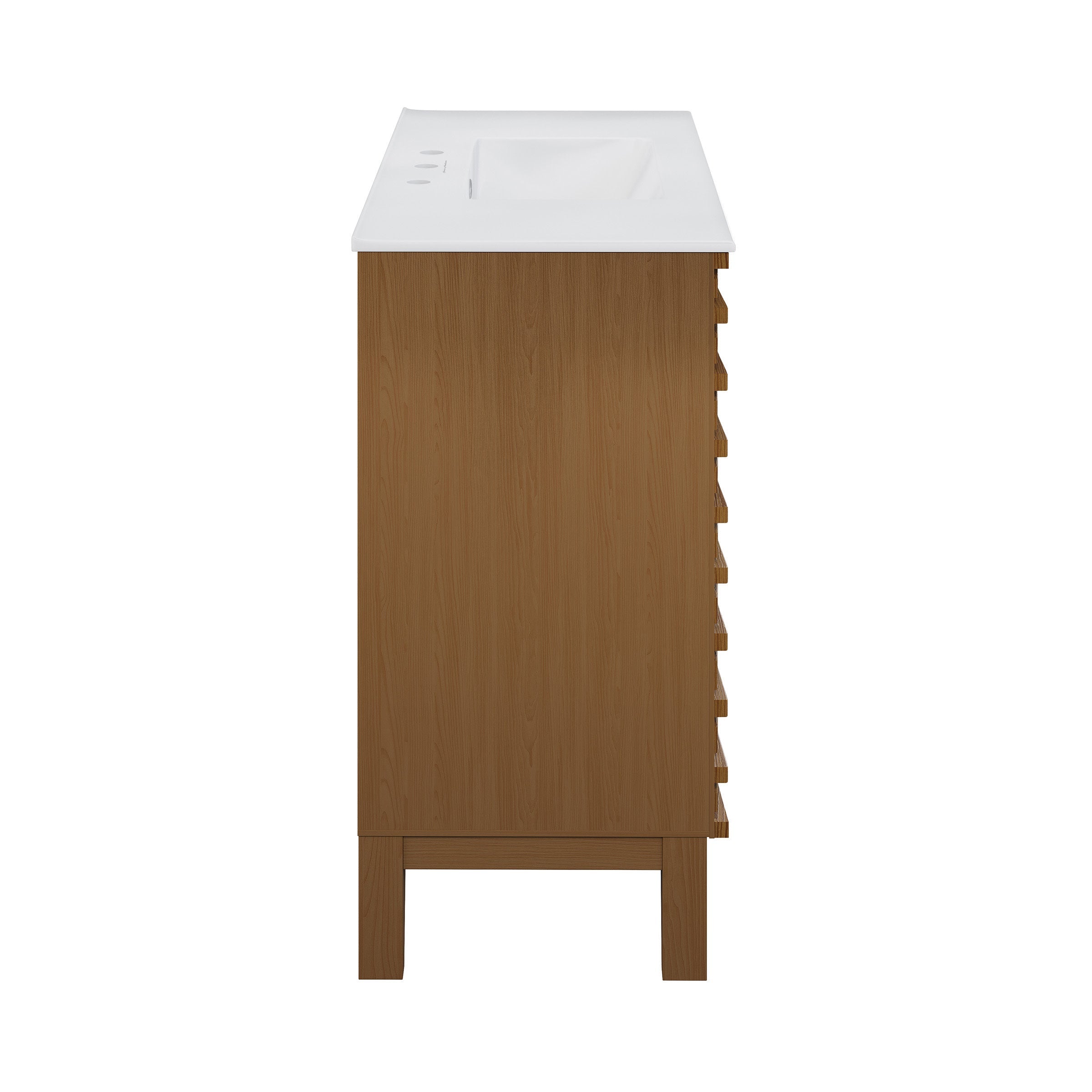 Brown Oak / White / 3-Hole