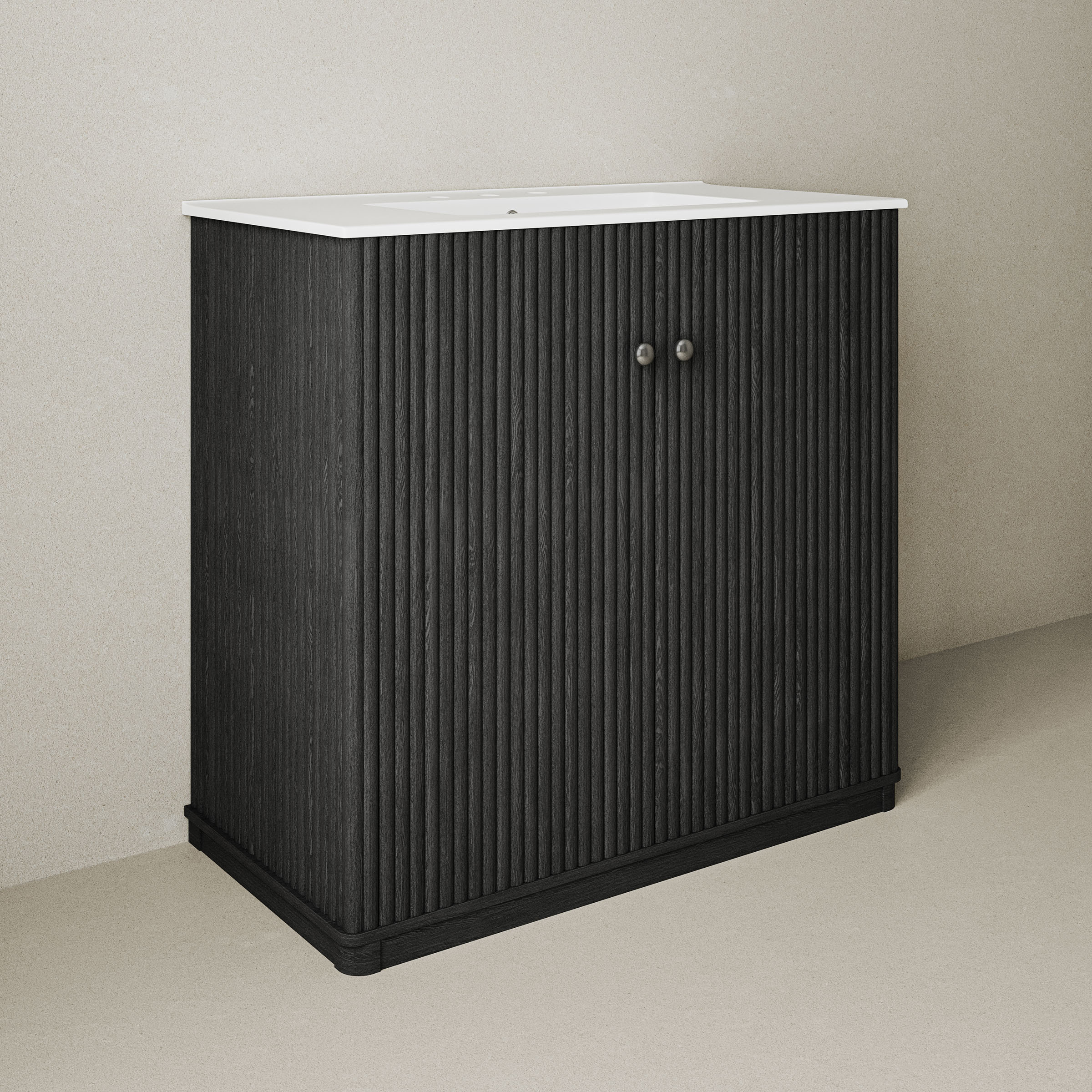 Black Oak / White / 3-Hole