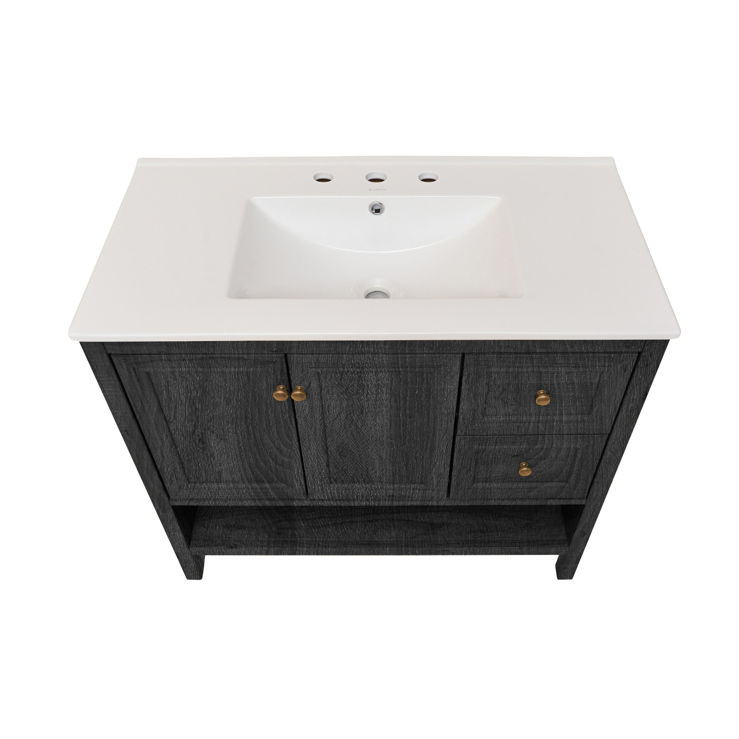Black Oak / White / 3-Hole