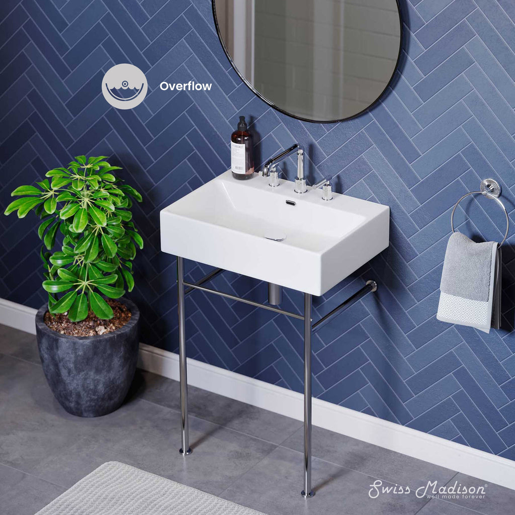 Chrome / White / 3-Hole