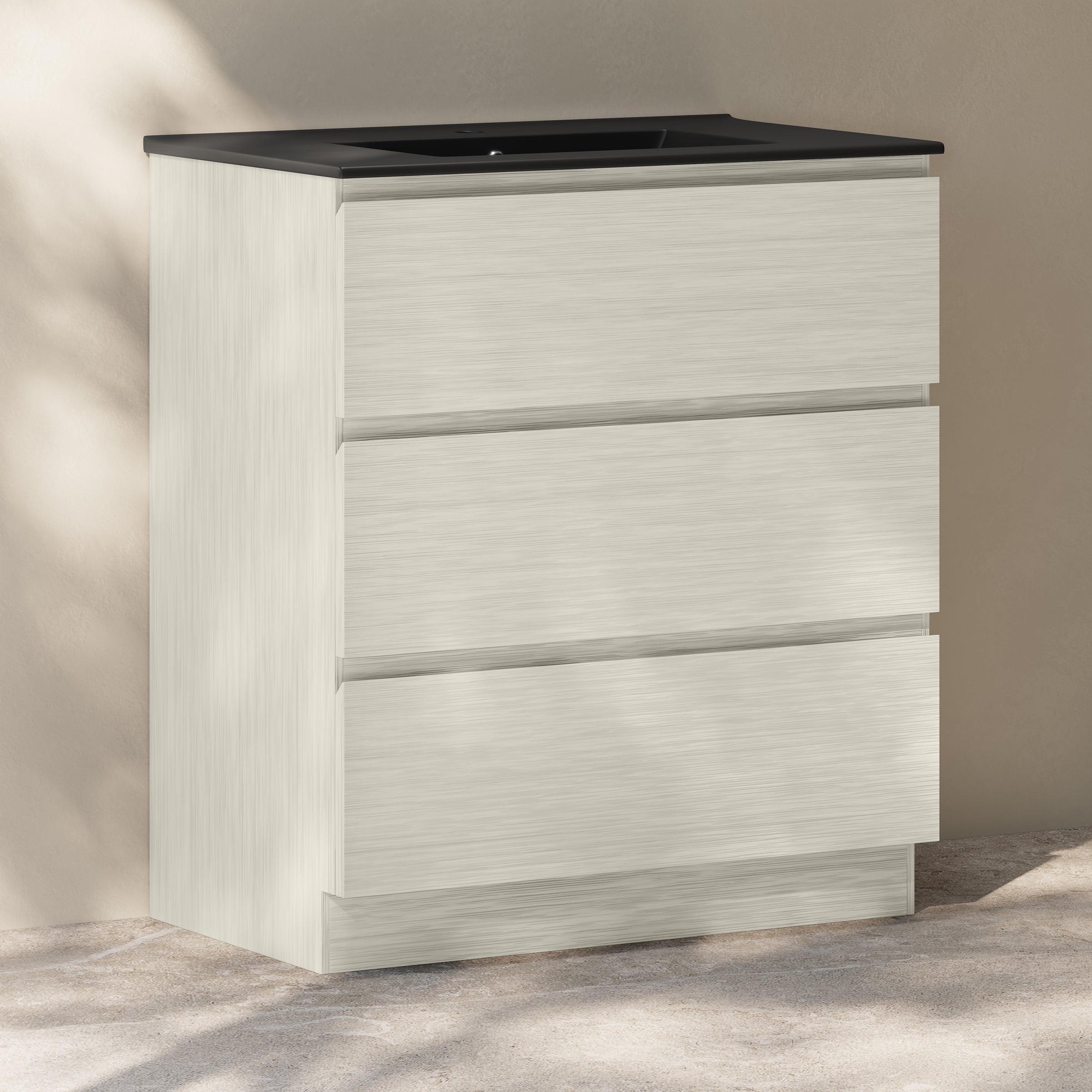 White Oak / Matte Black / 1-Hole