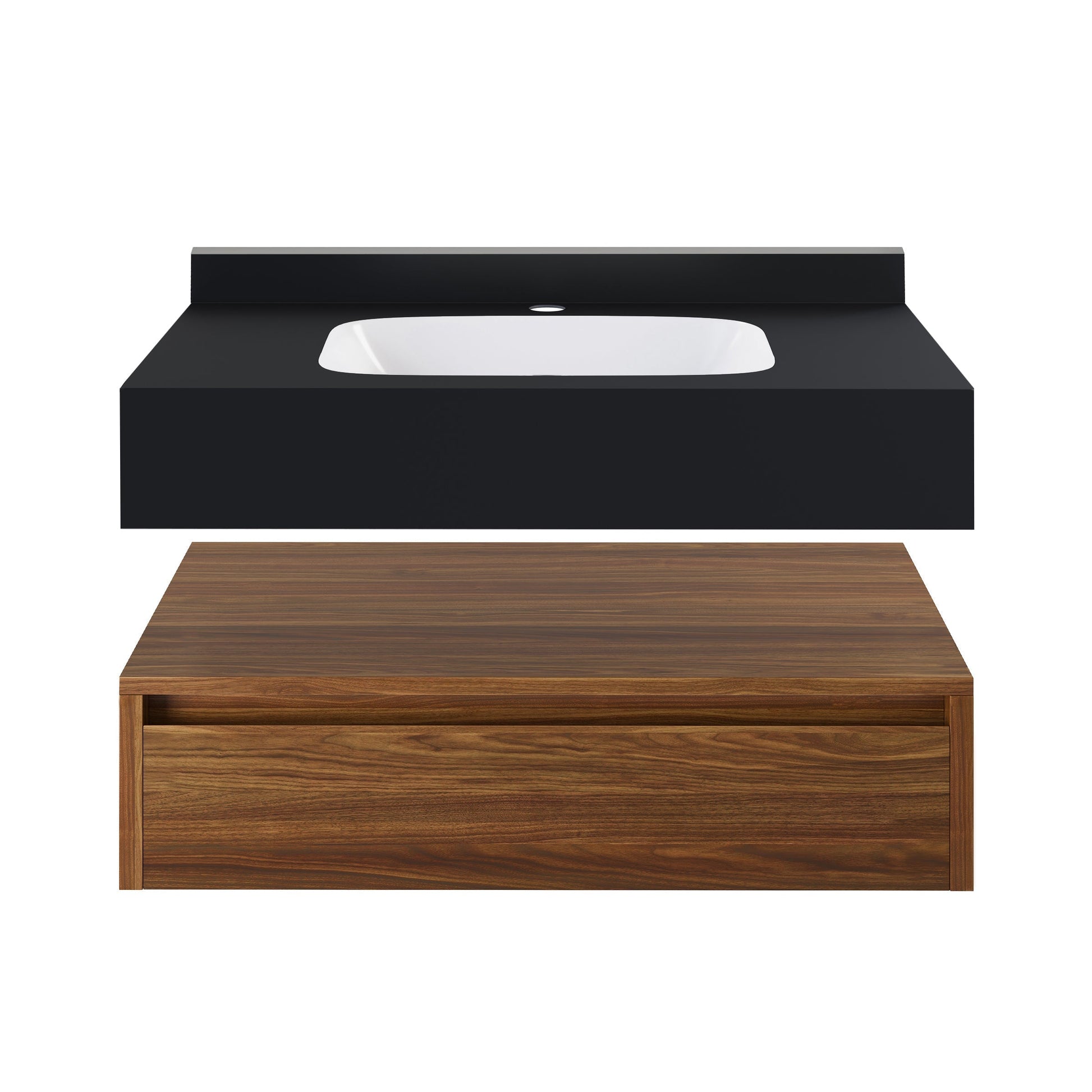 Brown Oak / Black Marquina
