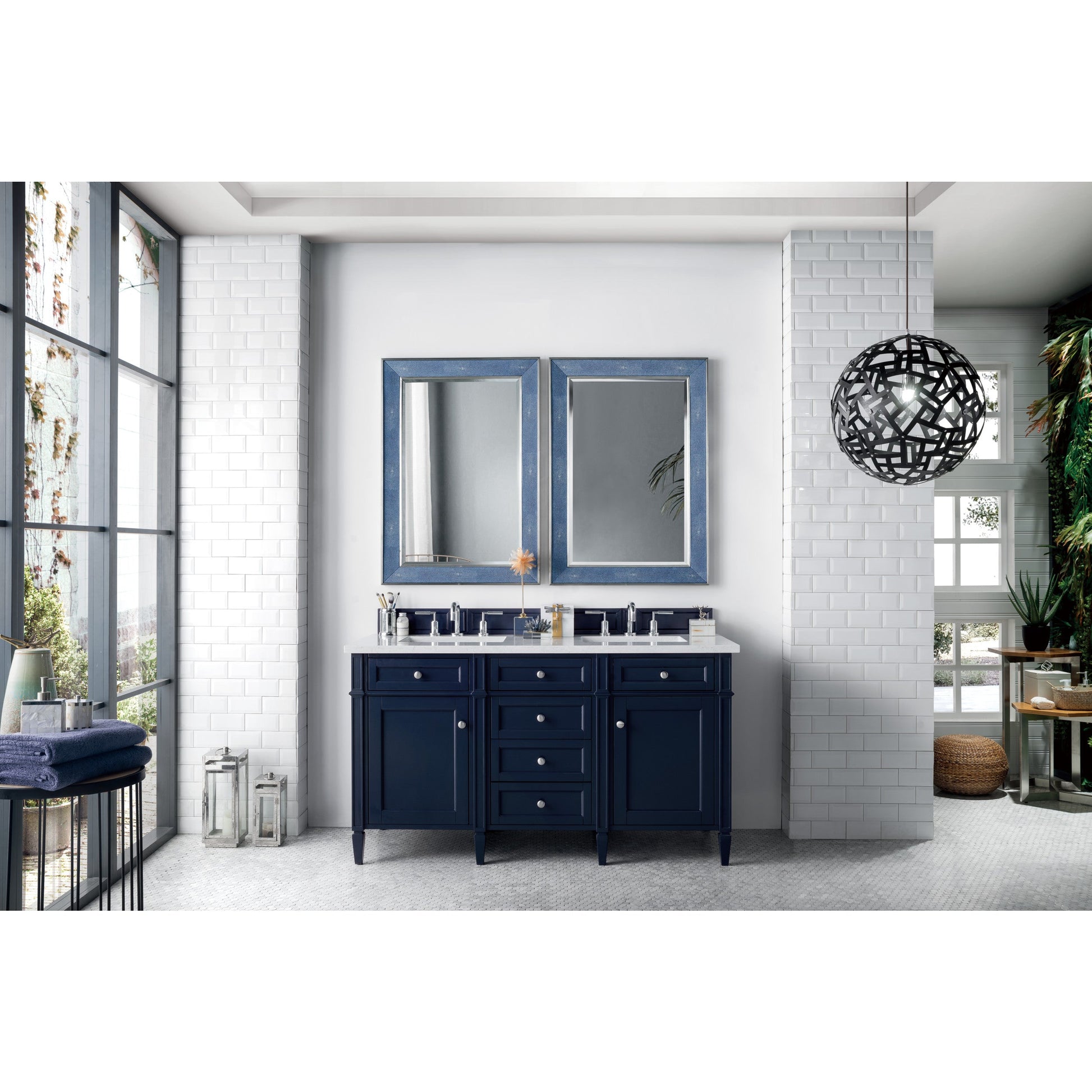 Victory Blue / Eternal Jasmine Pearl - 3 Faucet Holes