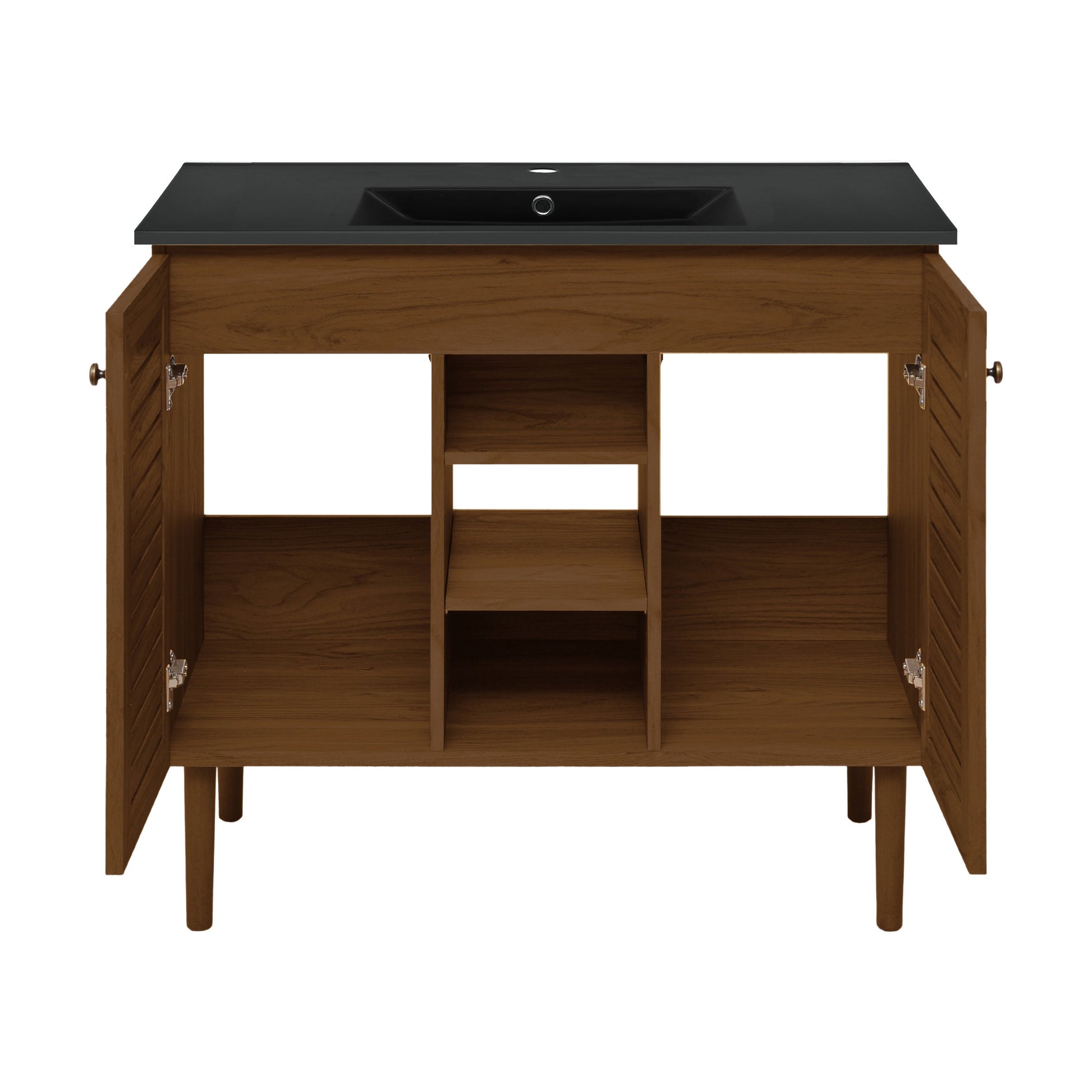 Brown Oak / Black / 1-Hole