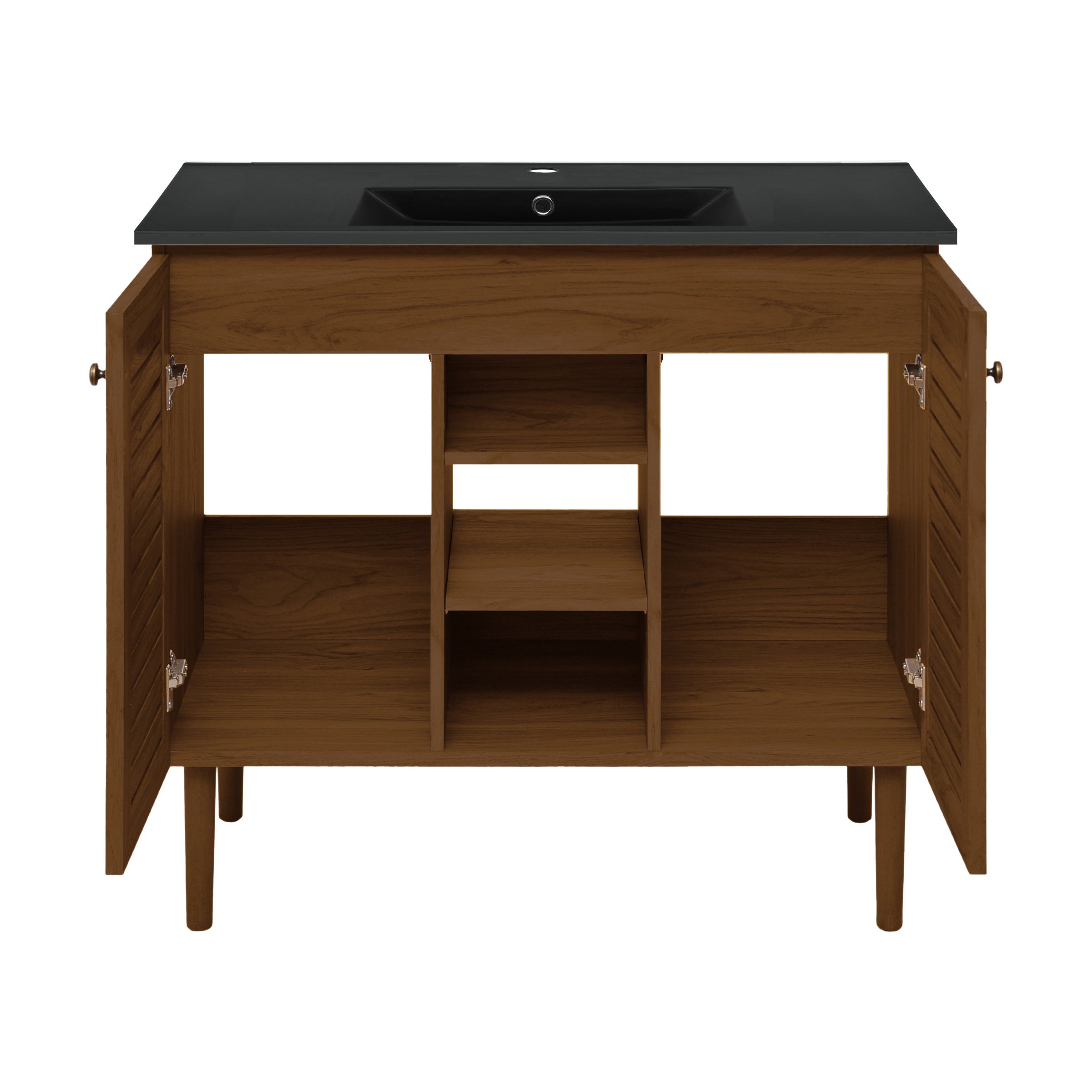 Brown Oak / Black / 1-Hole