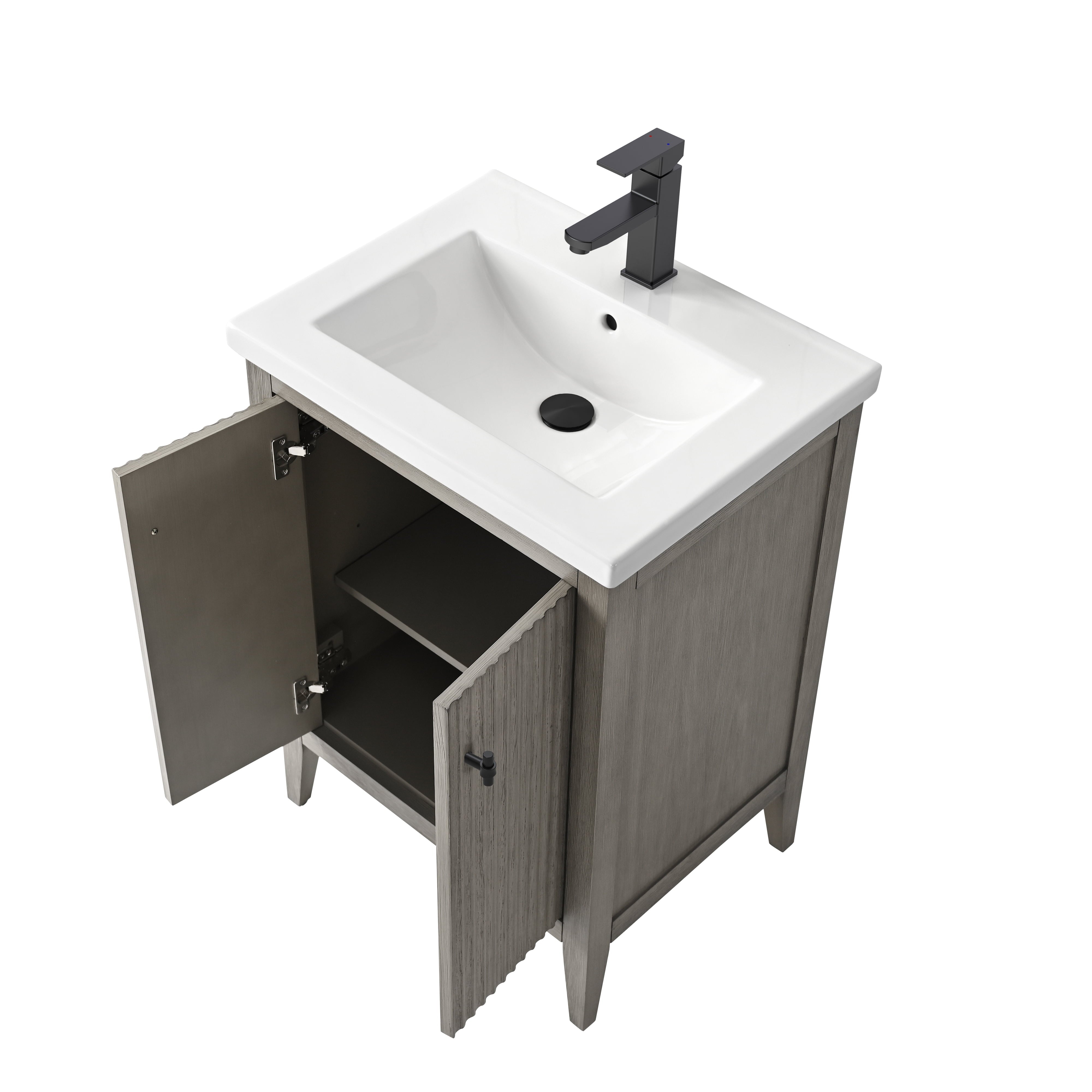 Linear Driftwood Gray / Matte Black