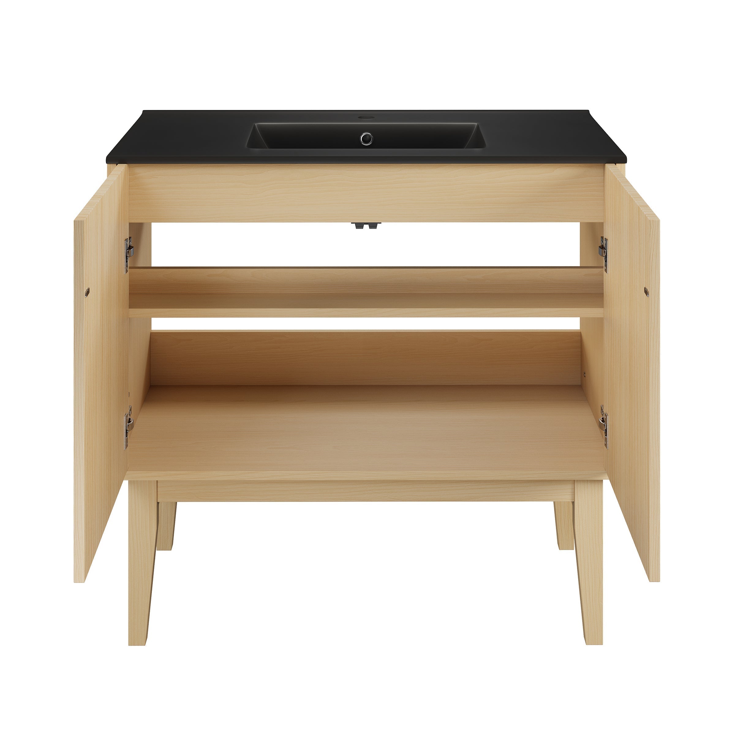 Natural Oak / Matte Black / 1-Hole