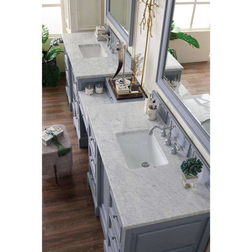 Silver Gray / Carrara White - 3 Faucet Holes