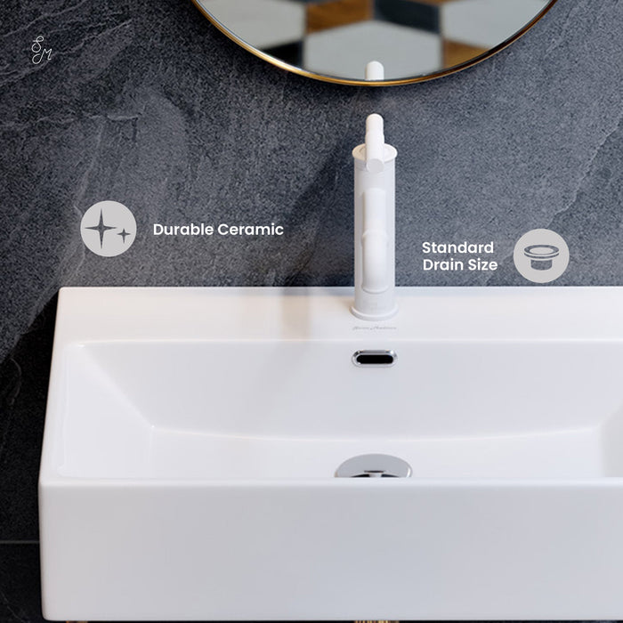 Brushed Gold / White / 1-Hole