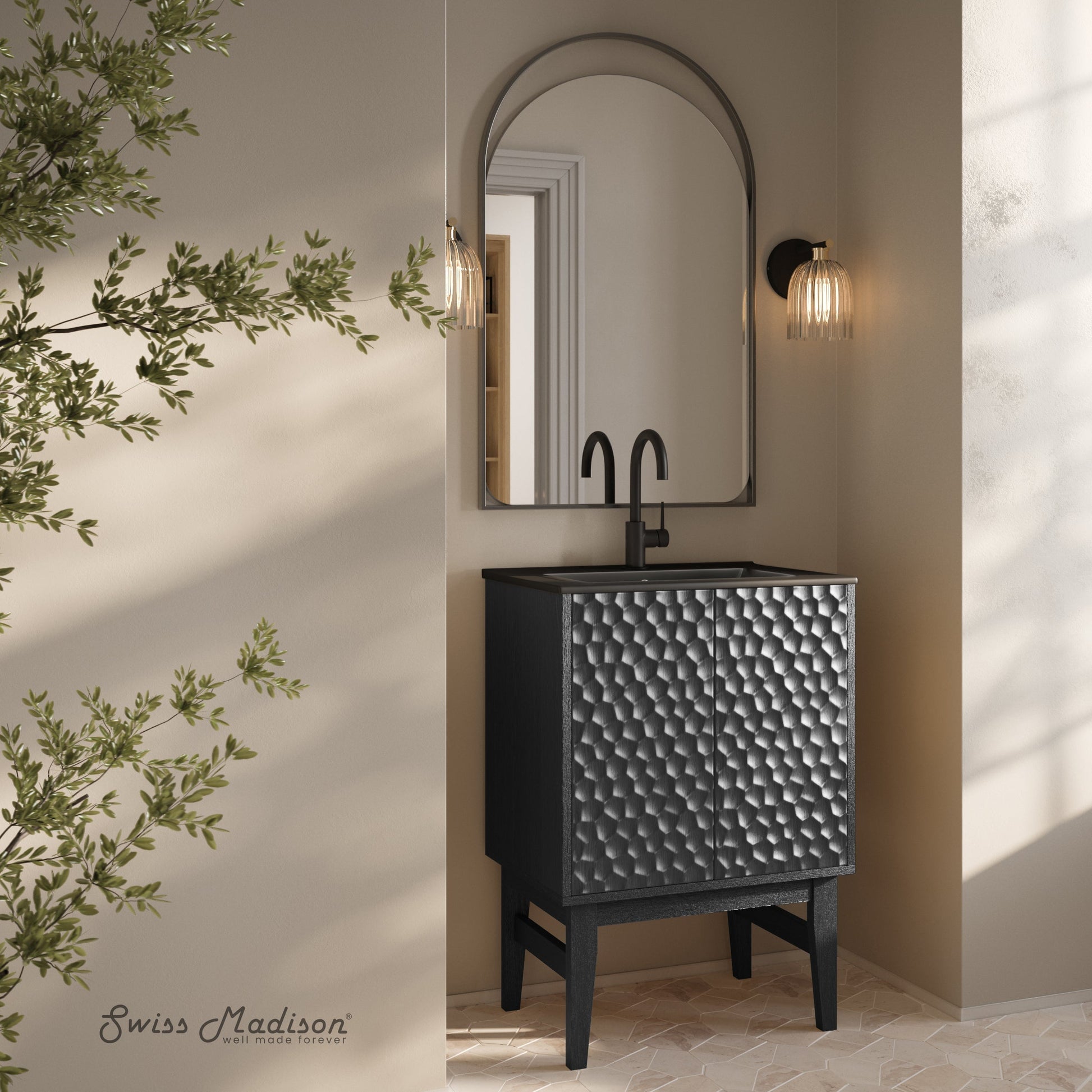 Black Oak / Matte Black / 1-Hole