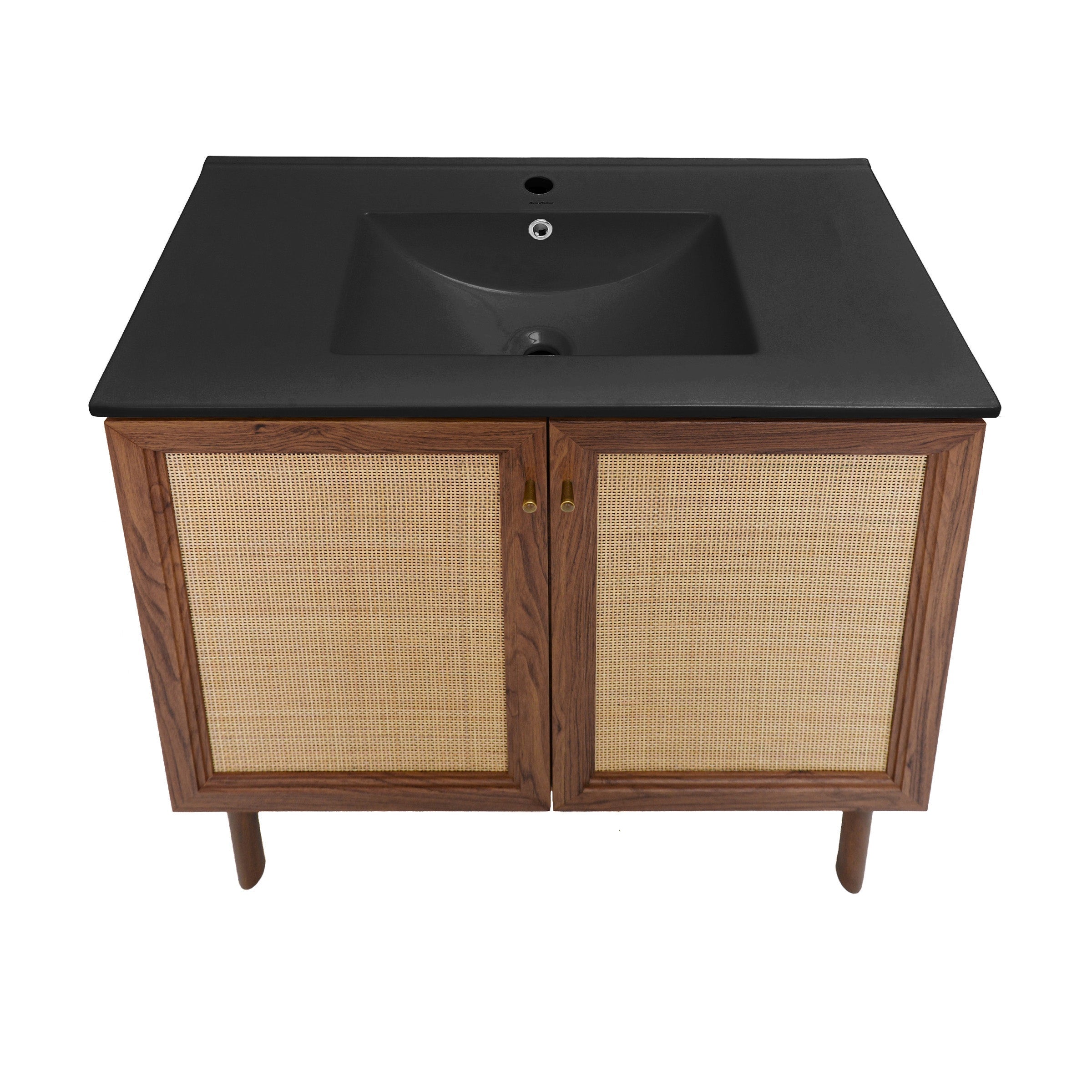 Brown Oak / Black / 1-Hole