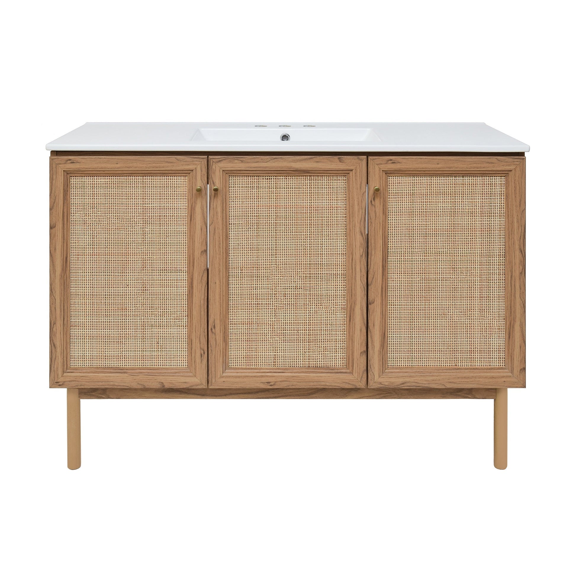 Golden Oak / White / 3-Hole