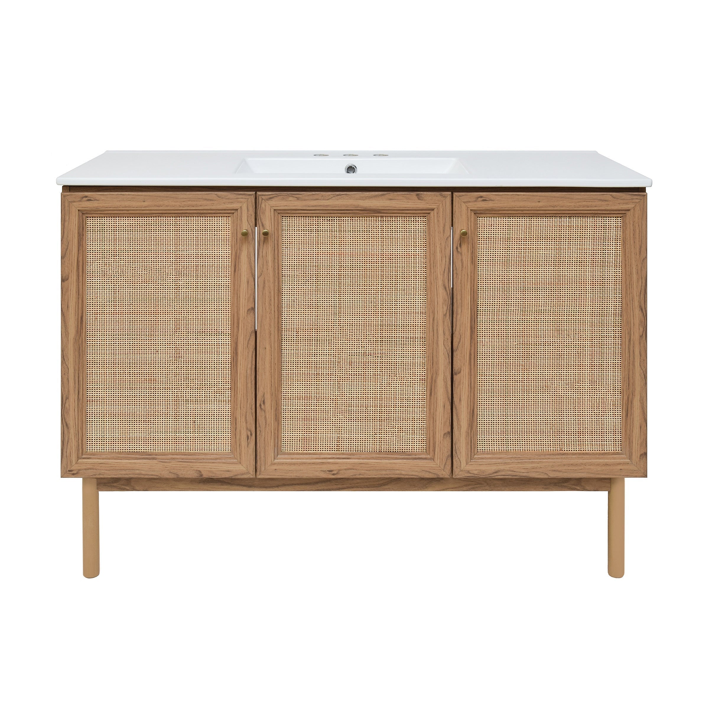Golden Oak / White / 3-Hole