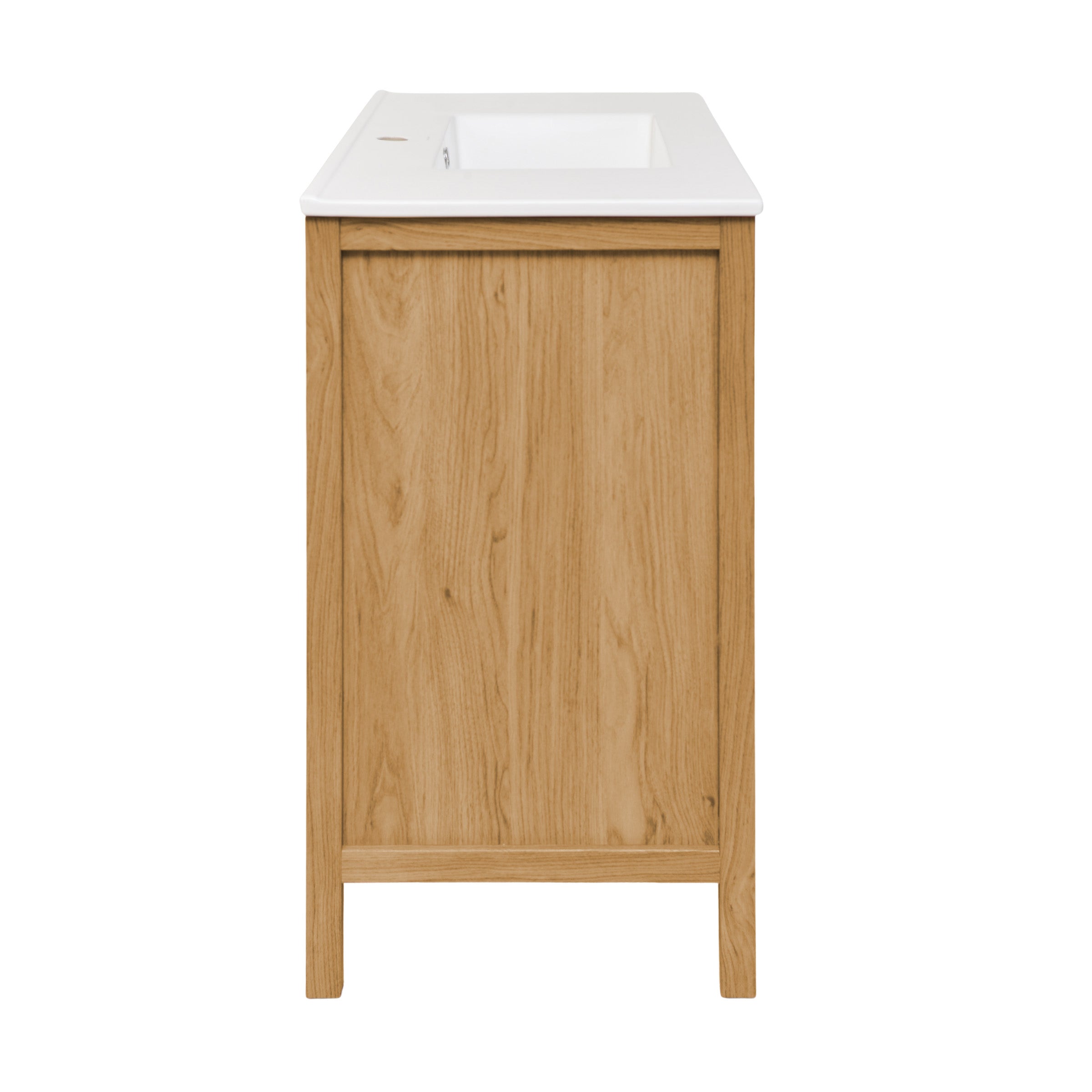 Golden Oak / White / 1-Hole