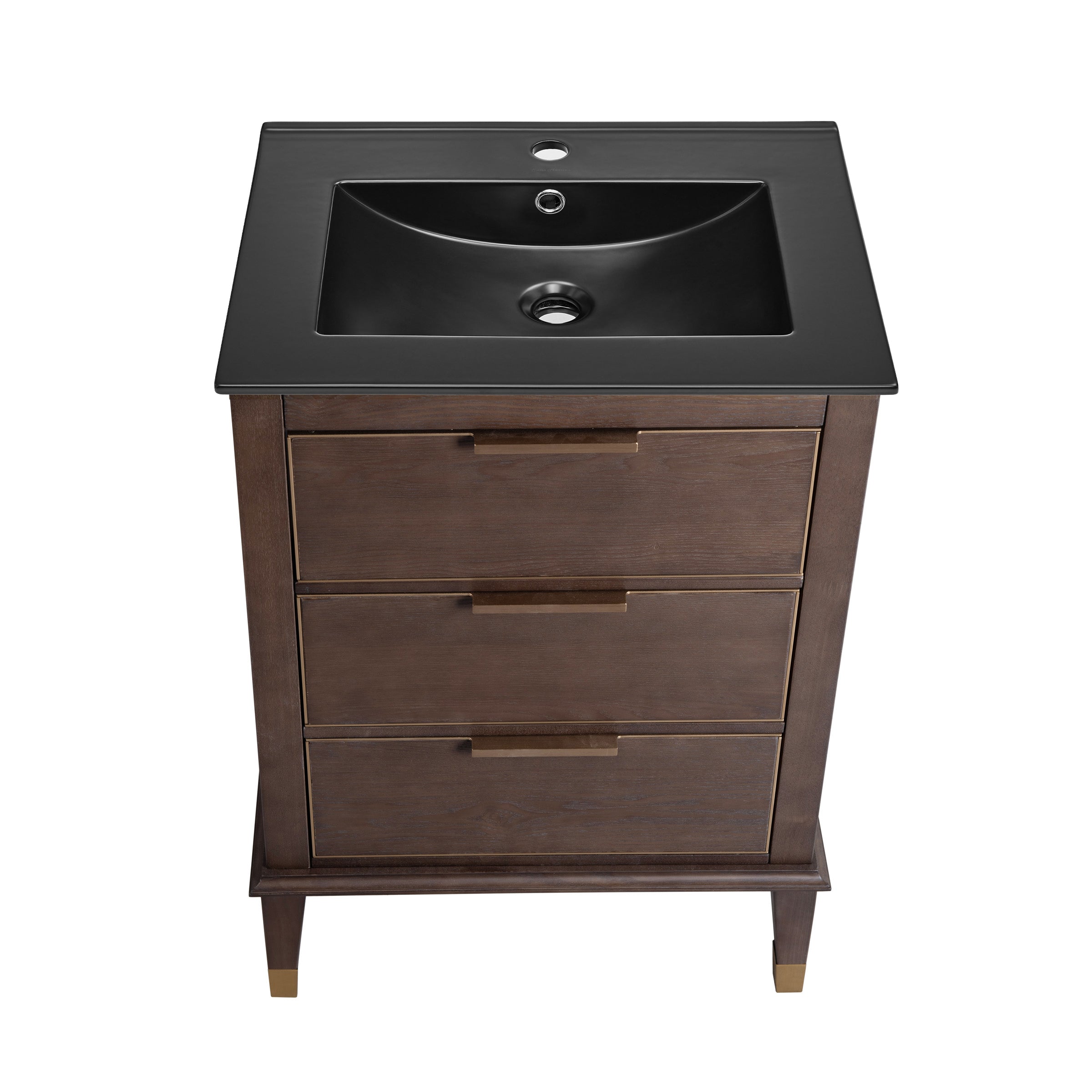 Brown Oak / Matte Black / 1-Hole