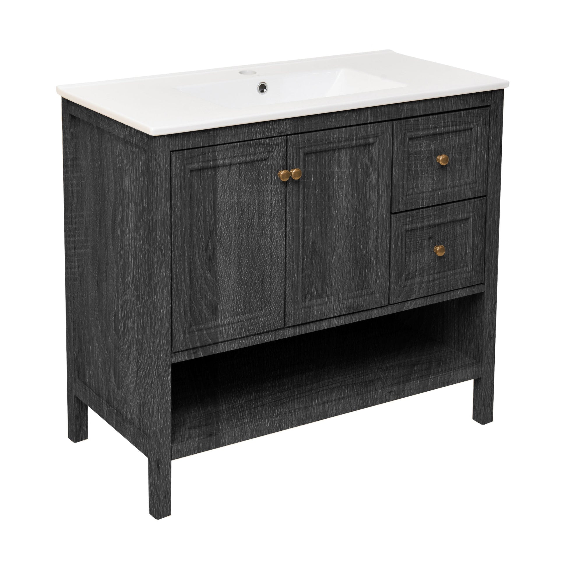 Black Oak / White / 1-Hole
