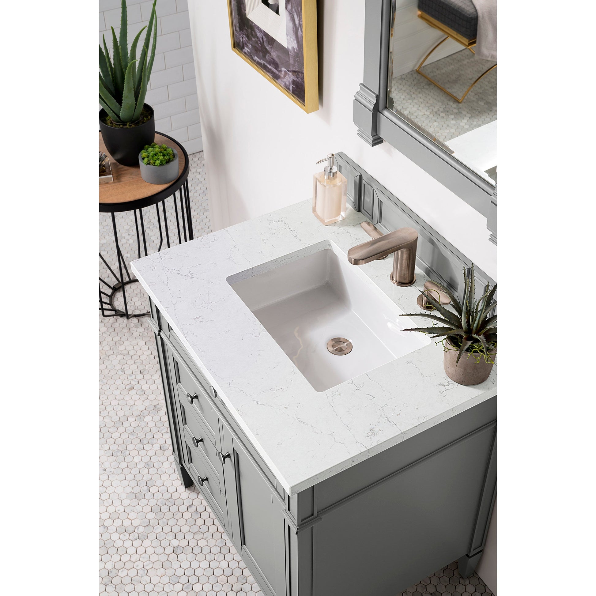 Urban Gray / Eternal Jasmine Pearl - 3 Faucet Holes