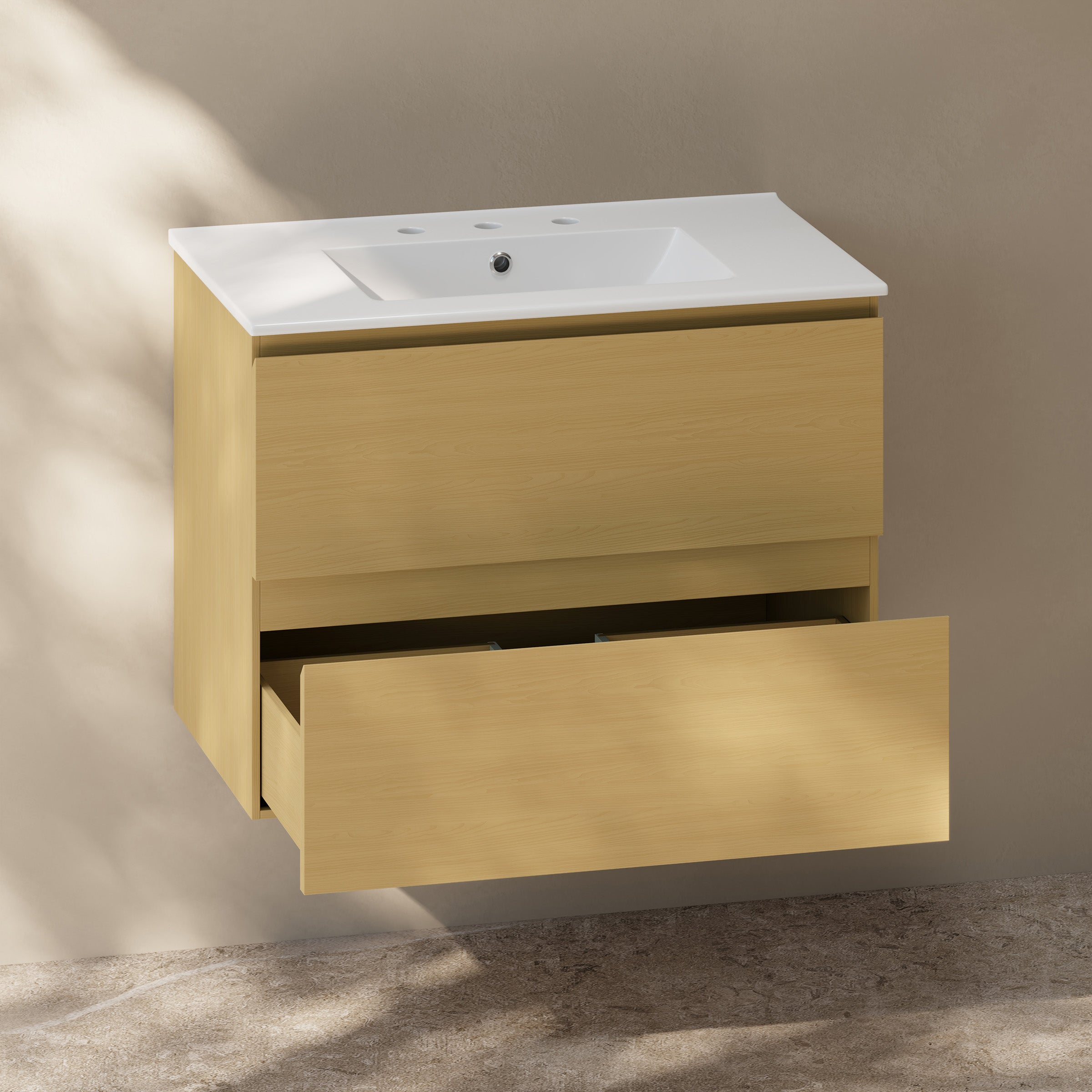 Natural Oak / Glossy White / 3-Hole