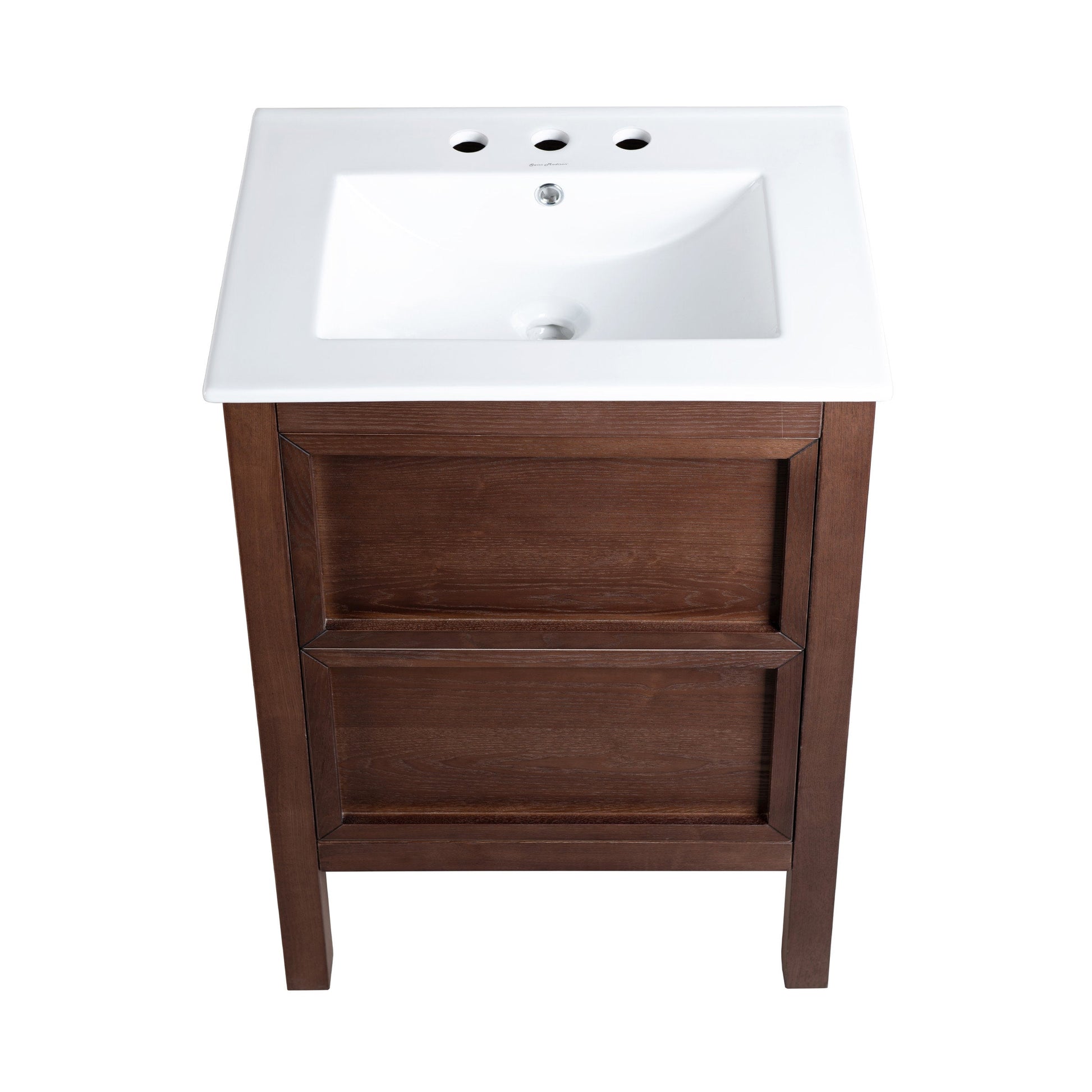 Brown Walnut / White / 3-Hole