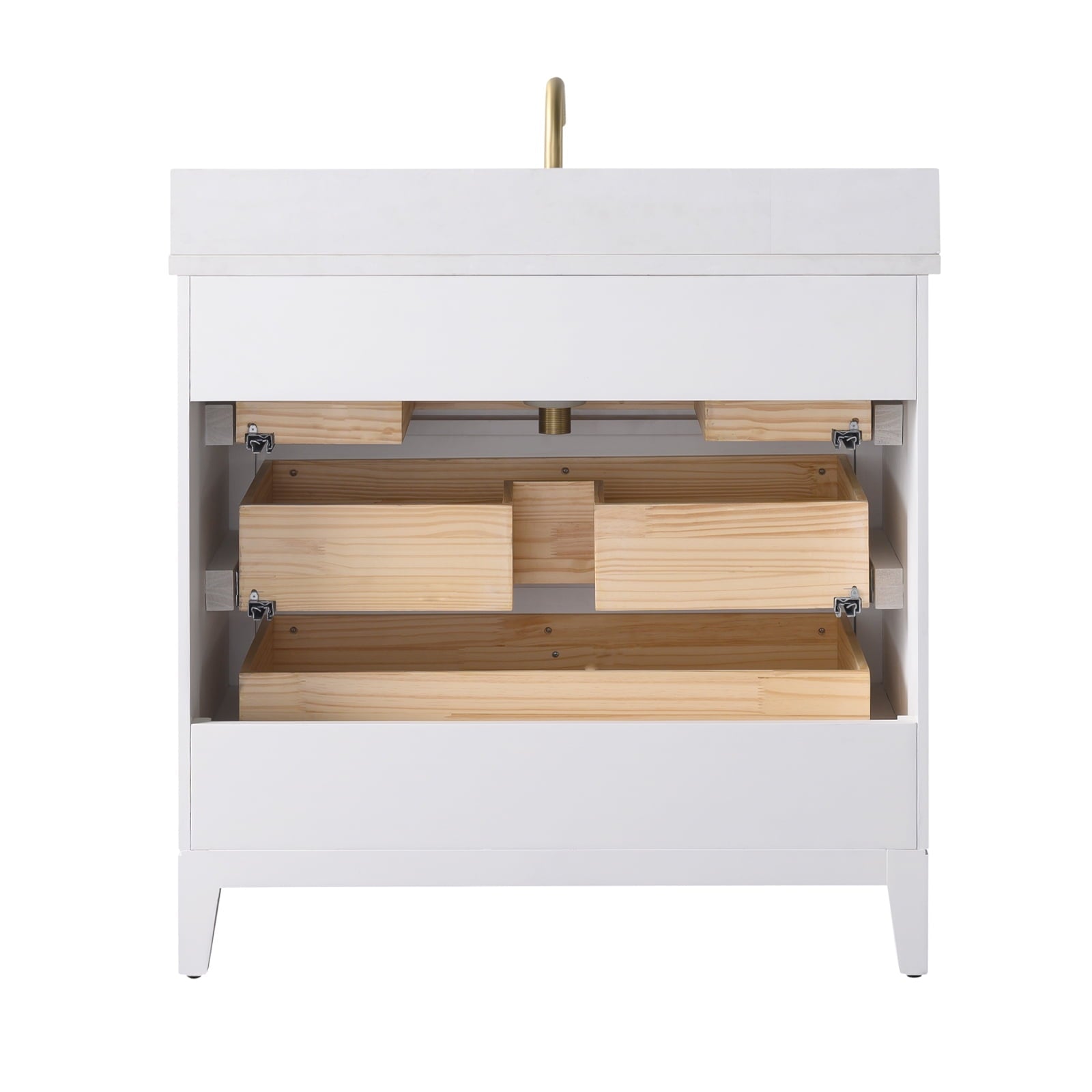 Linear White / Golden Brushed