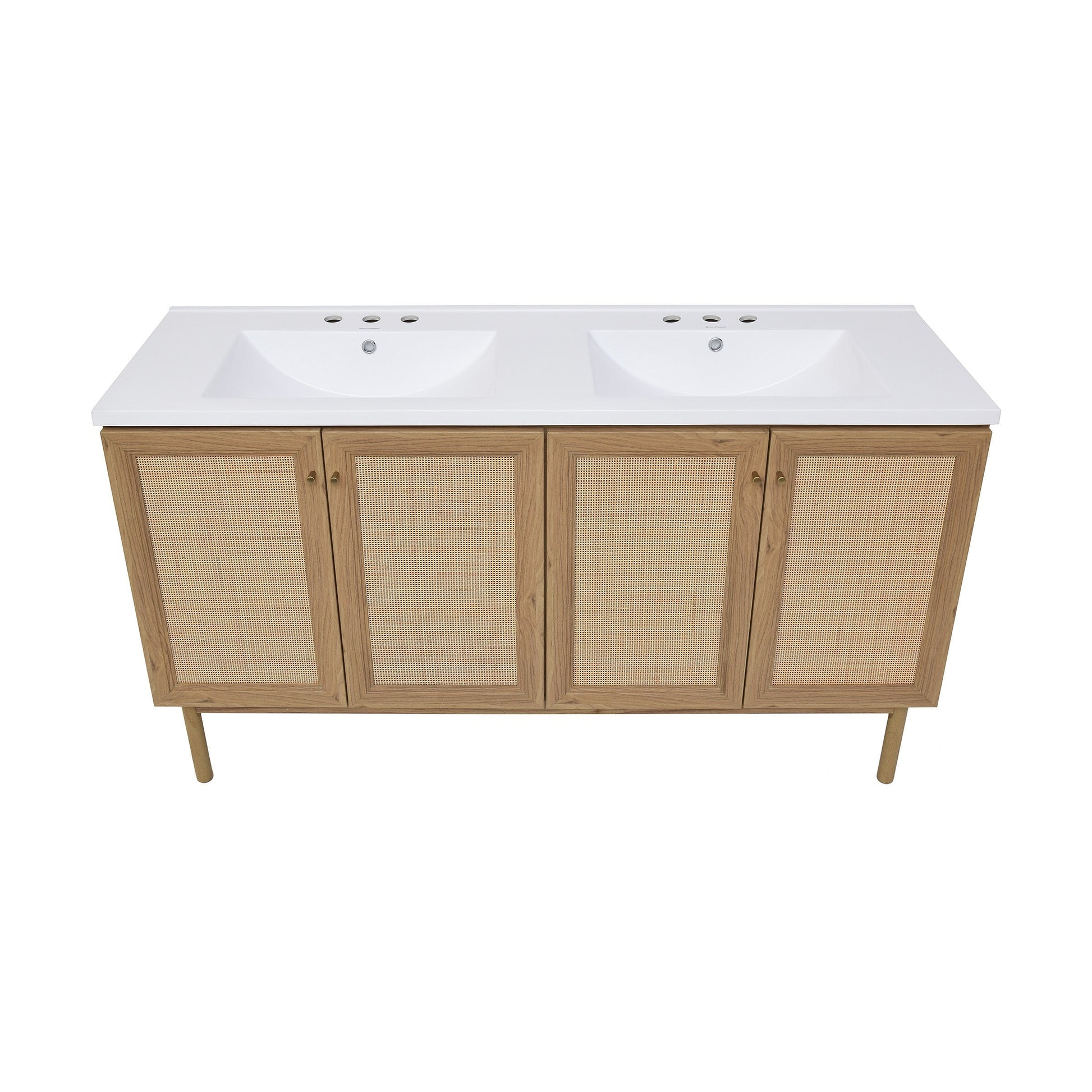 Golden Oak / White / 3-Hole