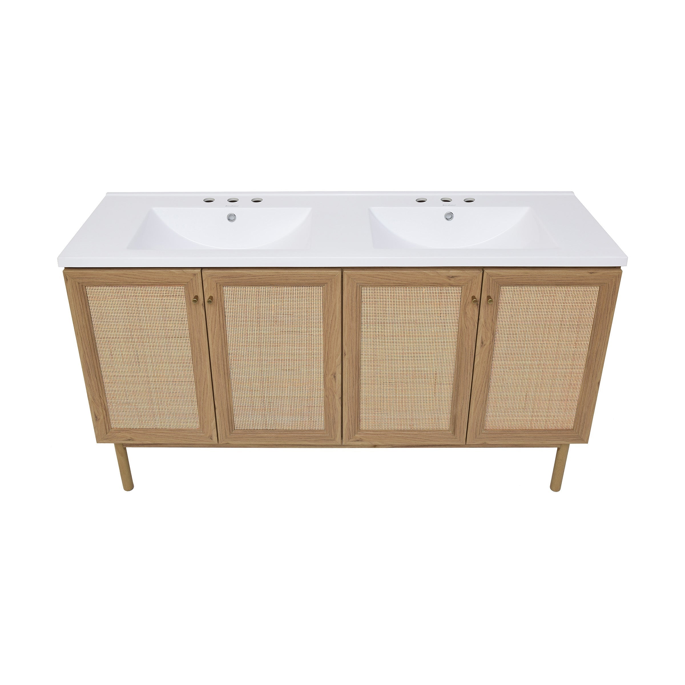 Golden Oak / White / 3-Hole