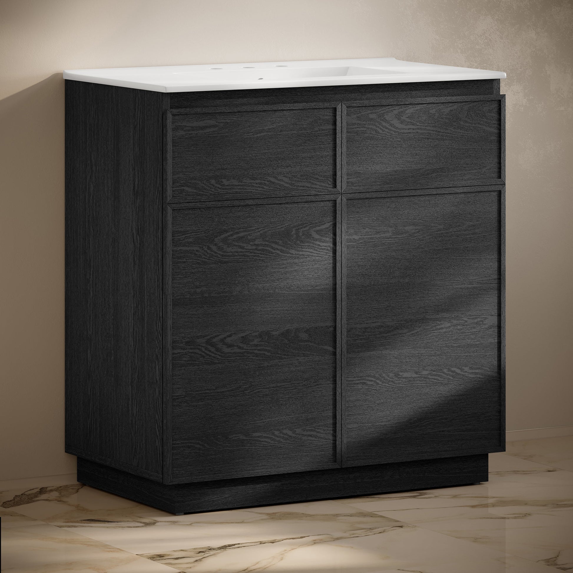 Black Oak / White / 3-Hole