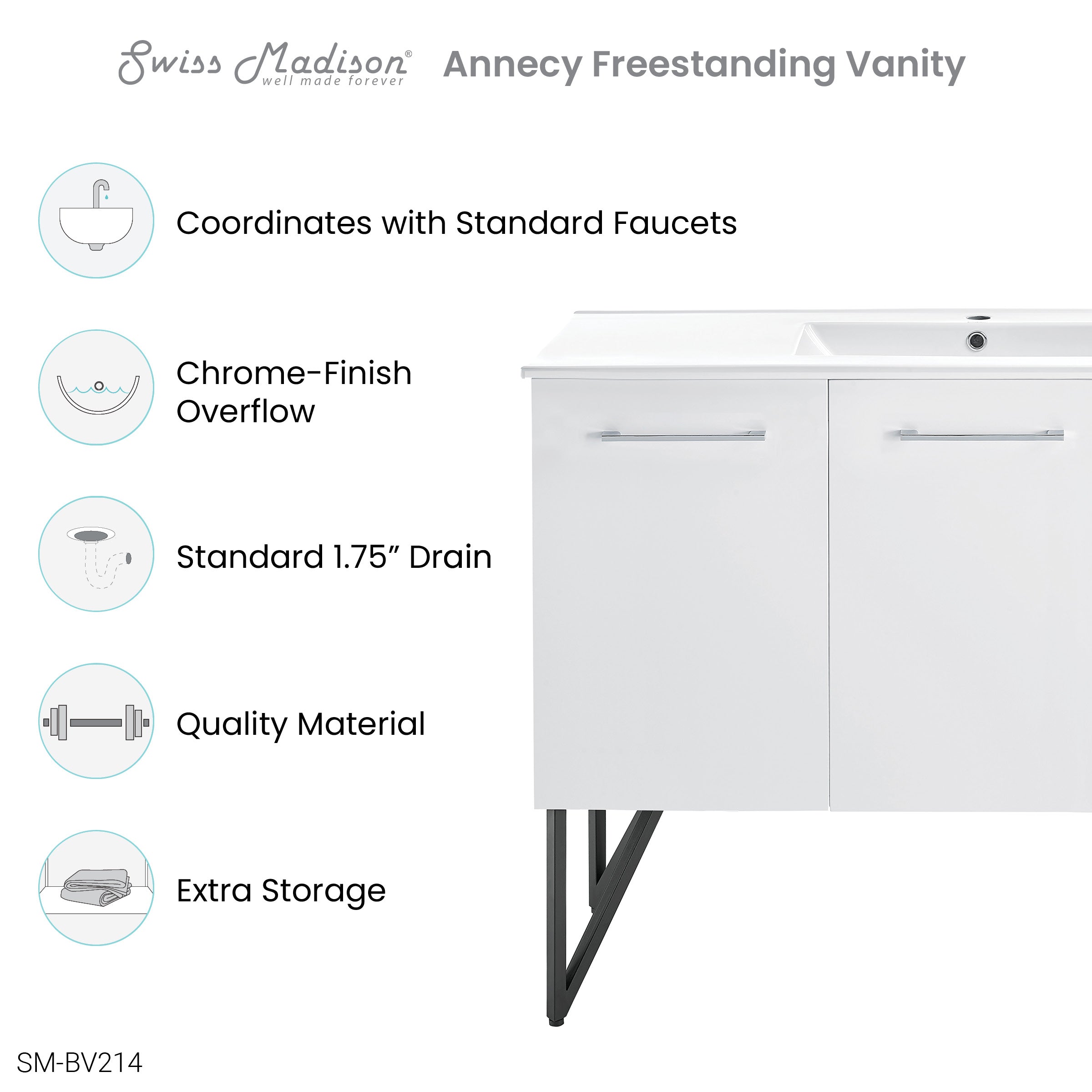 White / White / 1-Hole