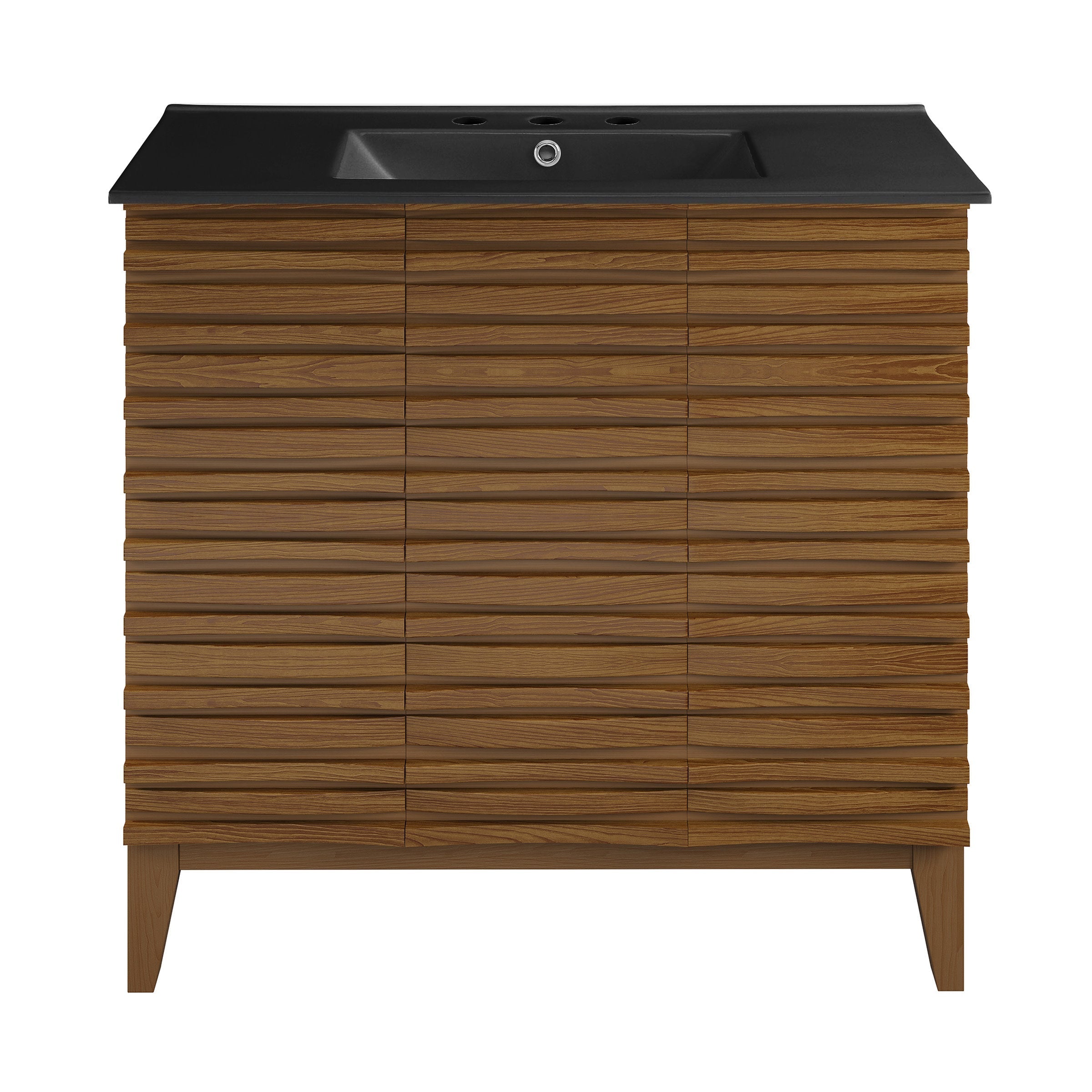 Brown Oak / Matte Black / 3-Hole