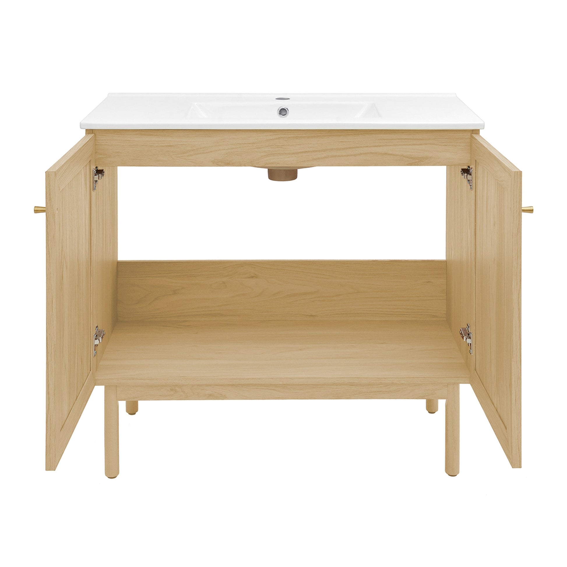 Natural Oak / White / 1-Hole