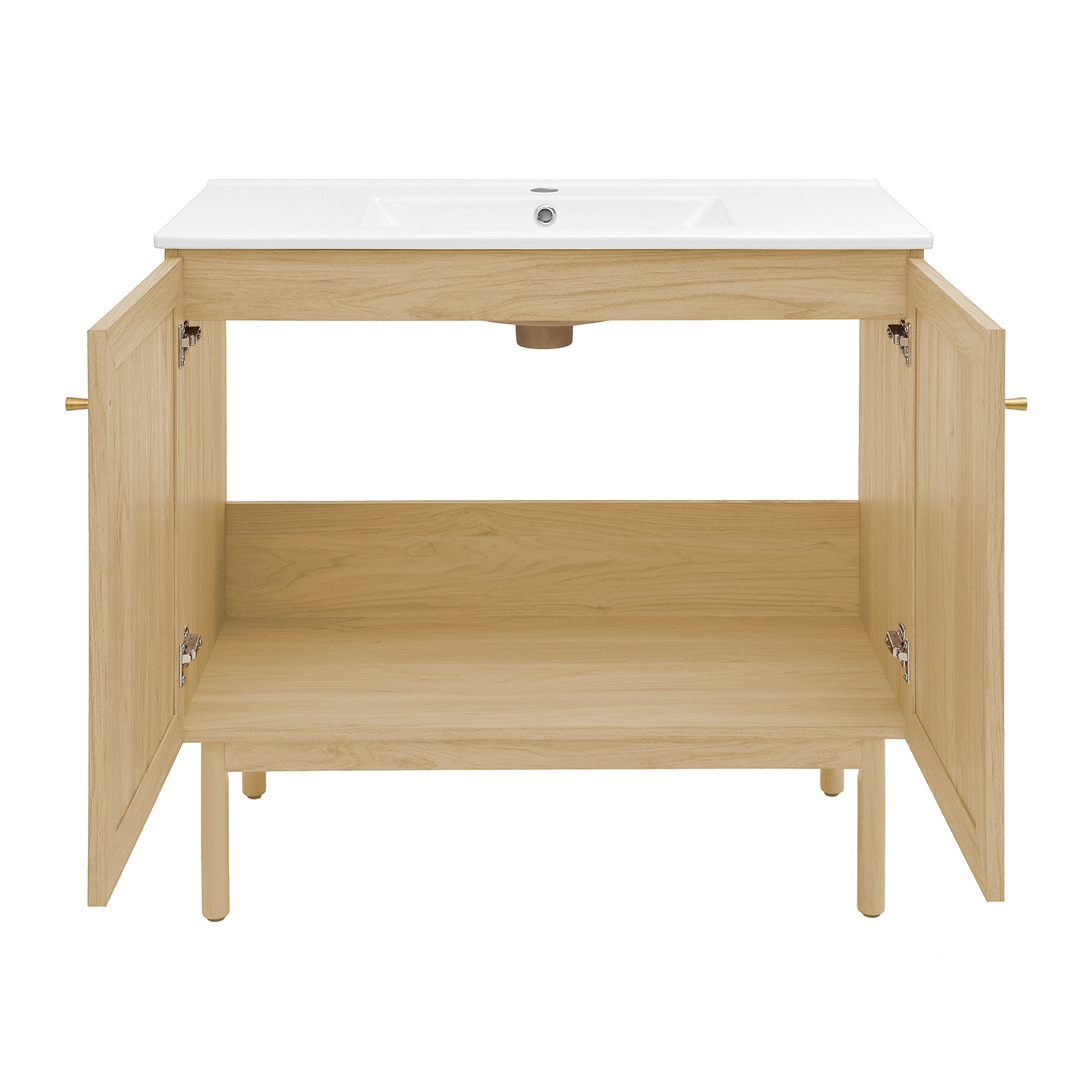 Natural Oak / White / 1-Hole