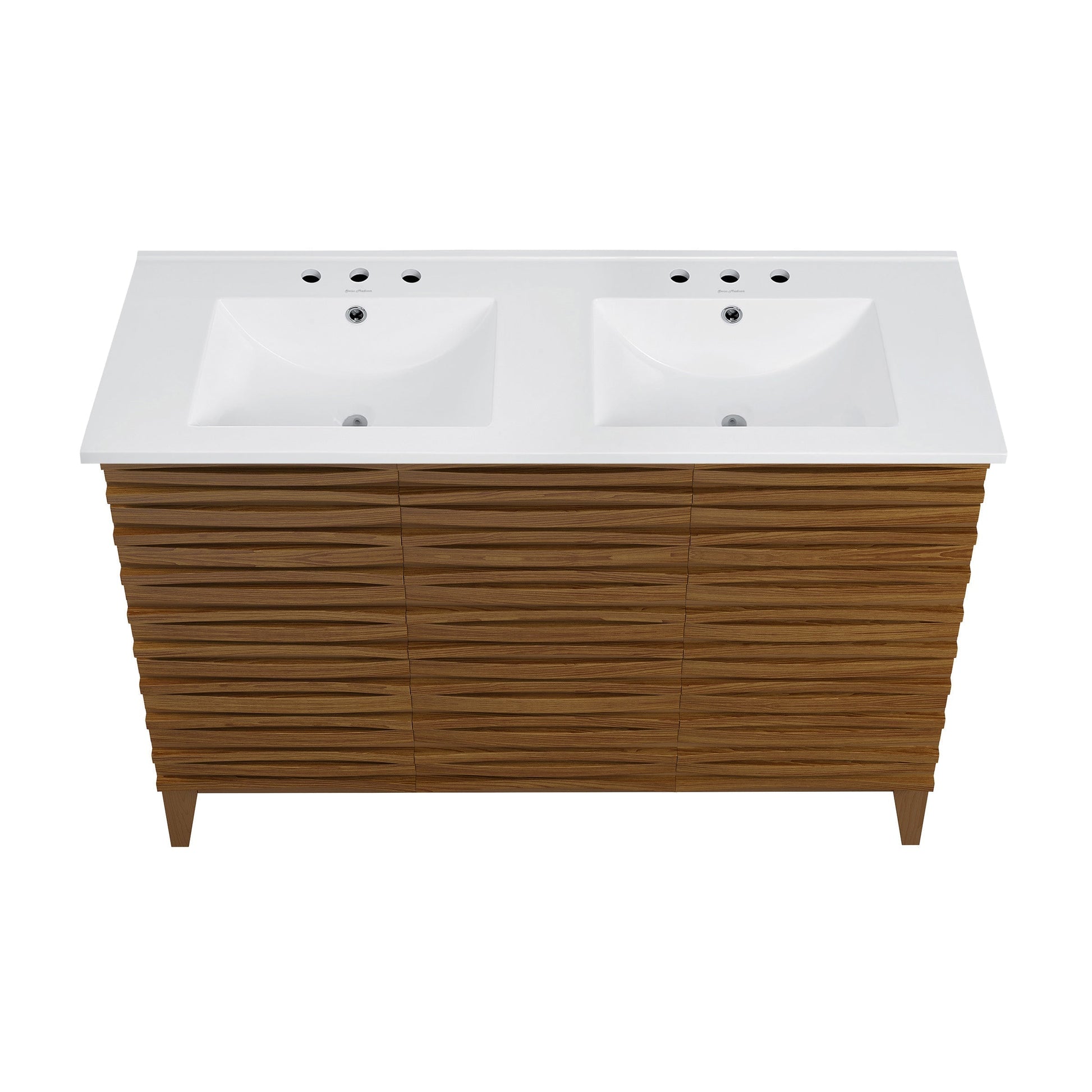 Brown Oak / Glossy White / 3-Hole