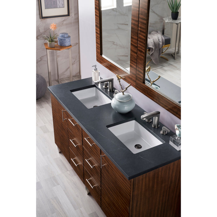 American Walnut / Charcoal Soapstone - 3 Faucet Holes