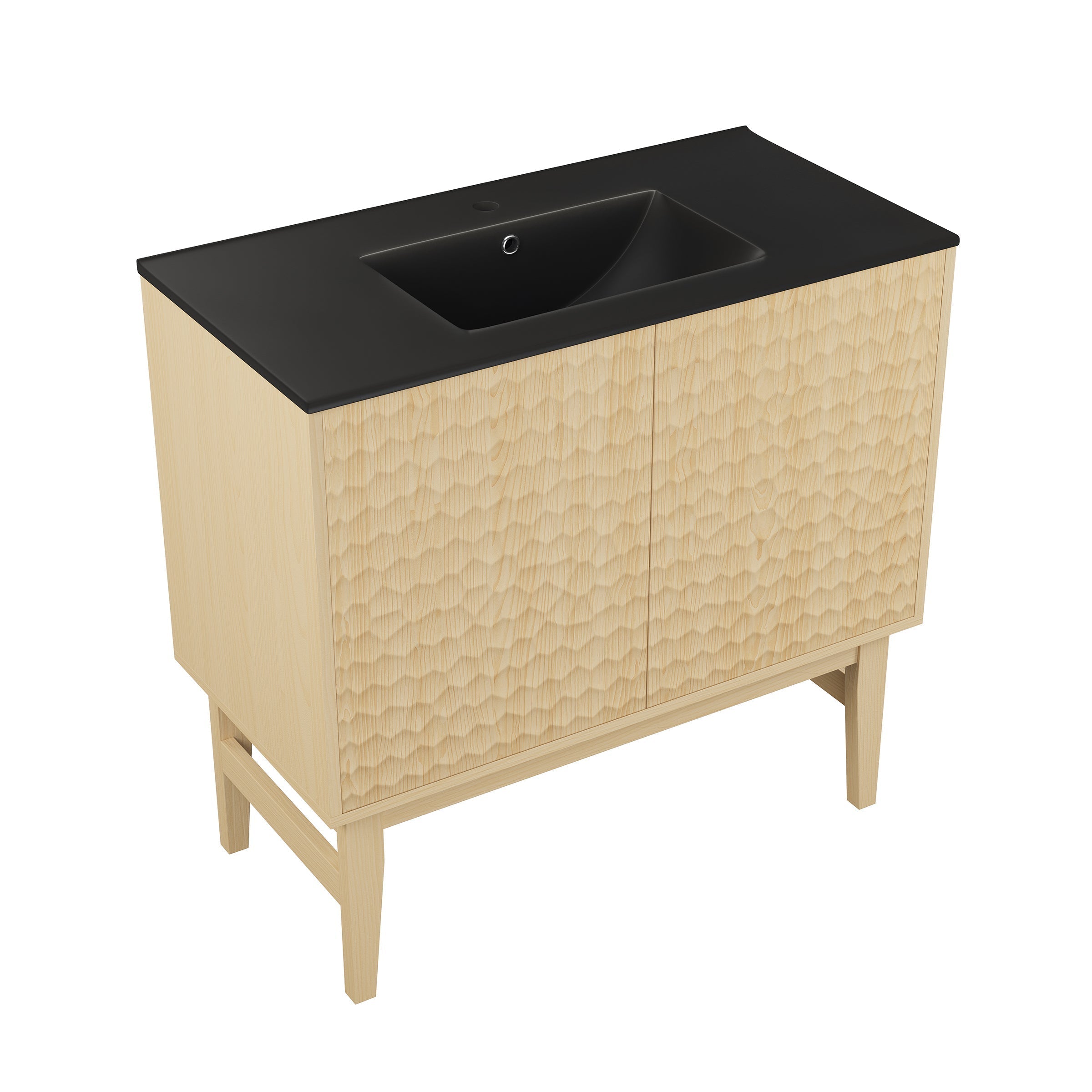 Natural Oak / Matte Black / 1-Hole
