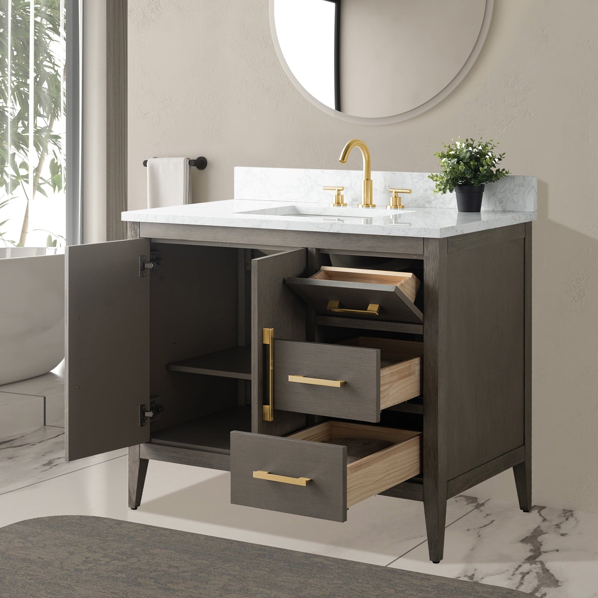Driftwood Gray / Golden Brushed