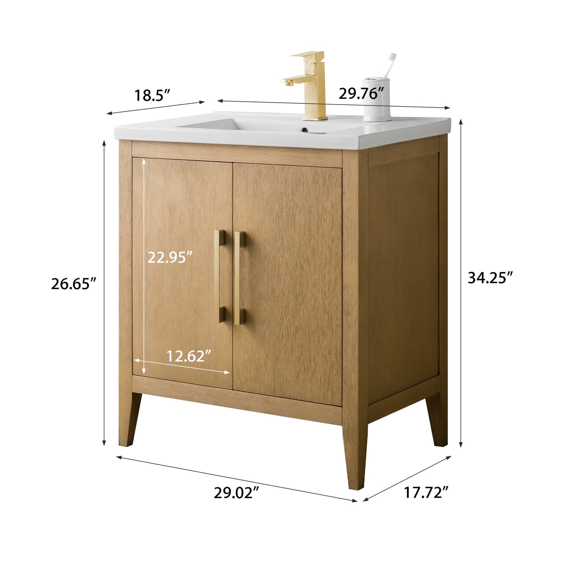 Natural Oak / Golden Brushed