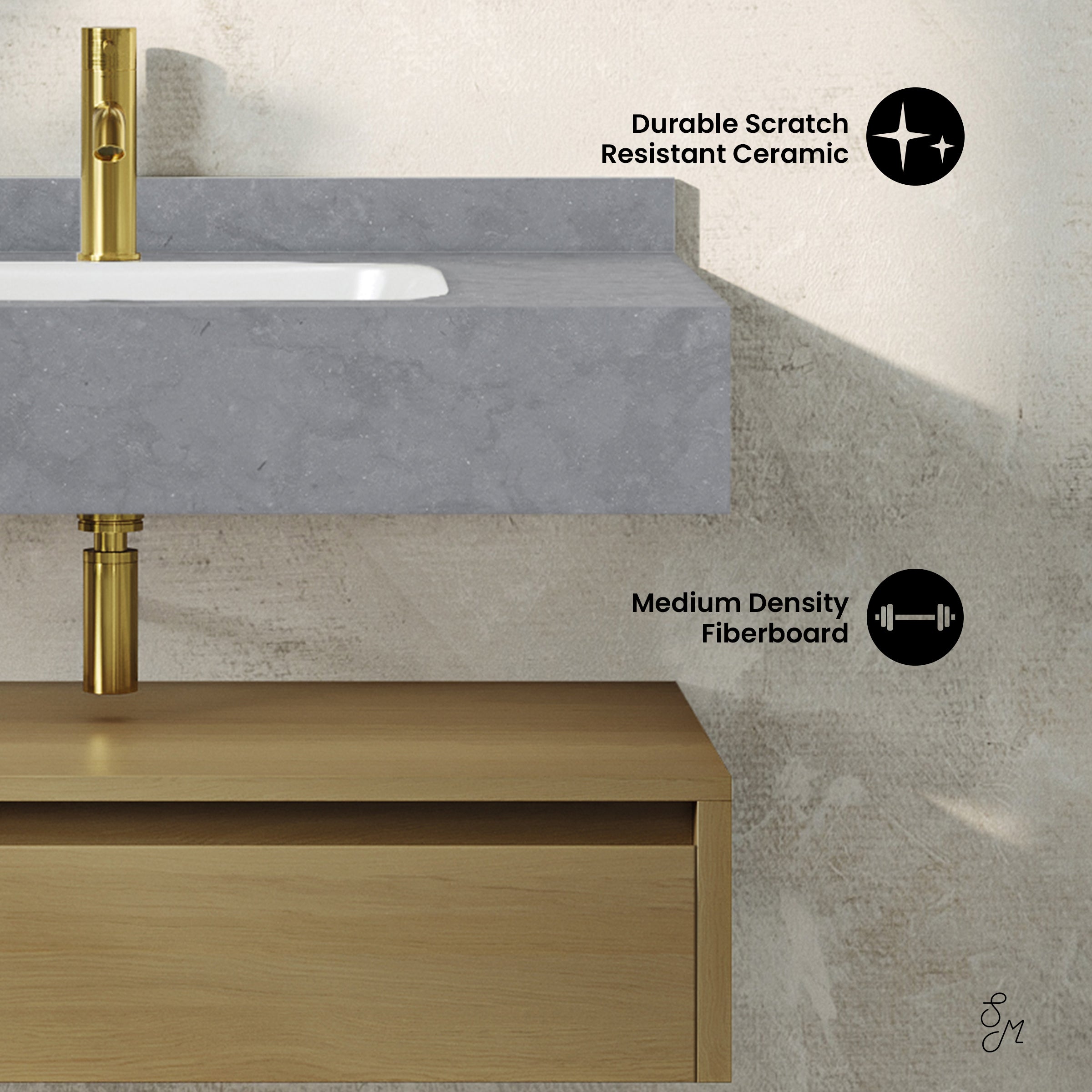 Natural Oak / Charcoal Gray