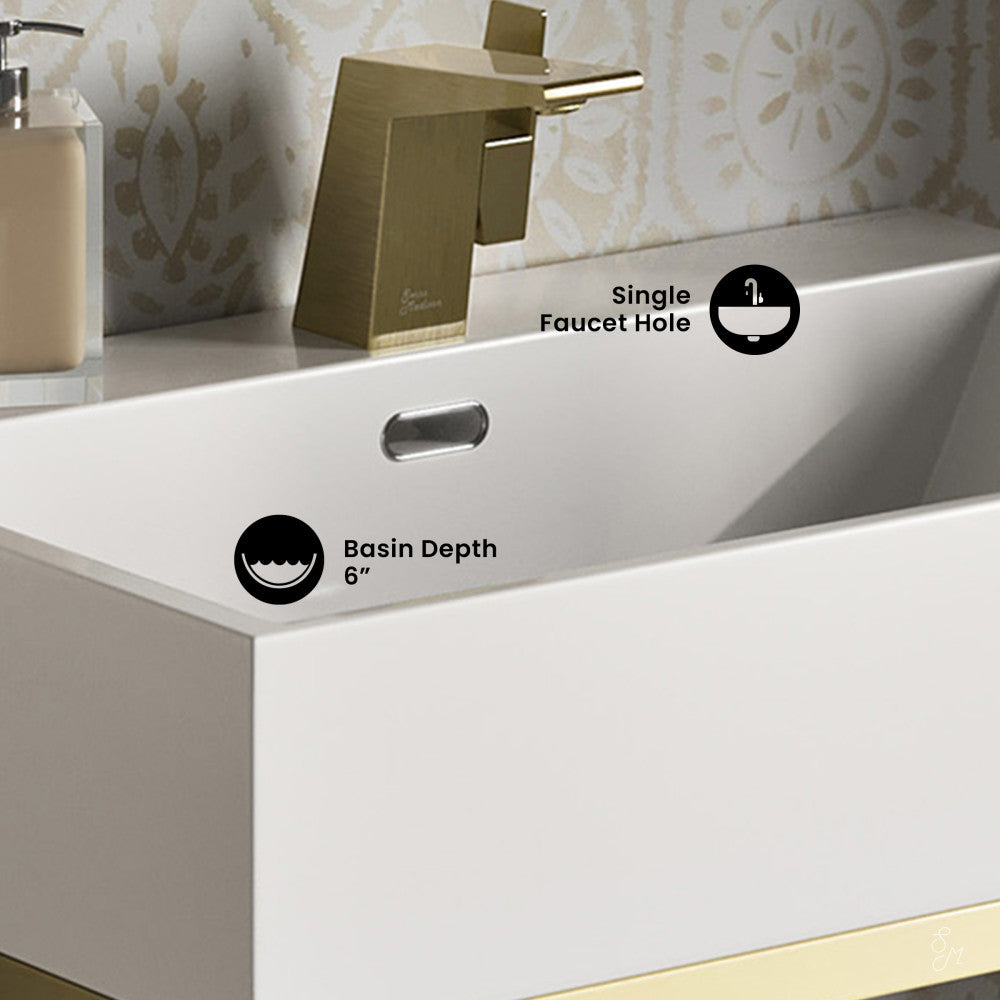 Brushed Gold / White